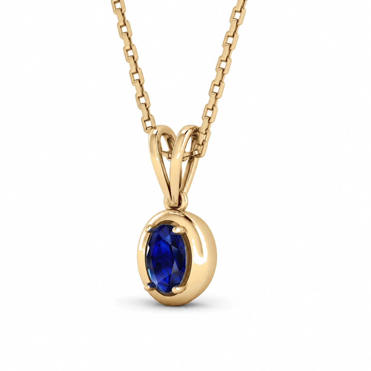 Collier Firmament Argenté Pierre Précieuse ovale 0,56 ct — vue 7