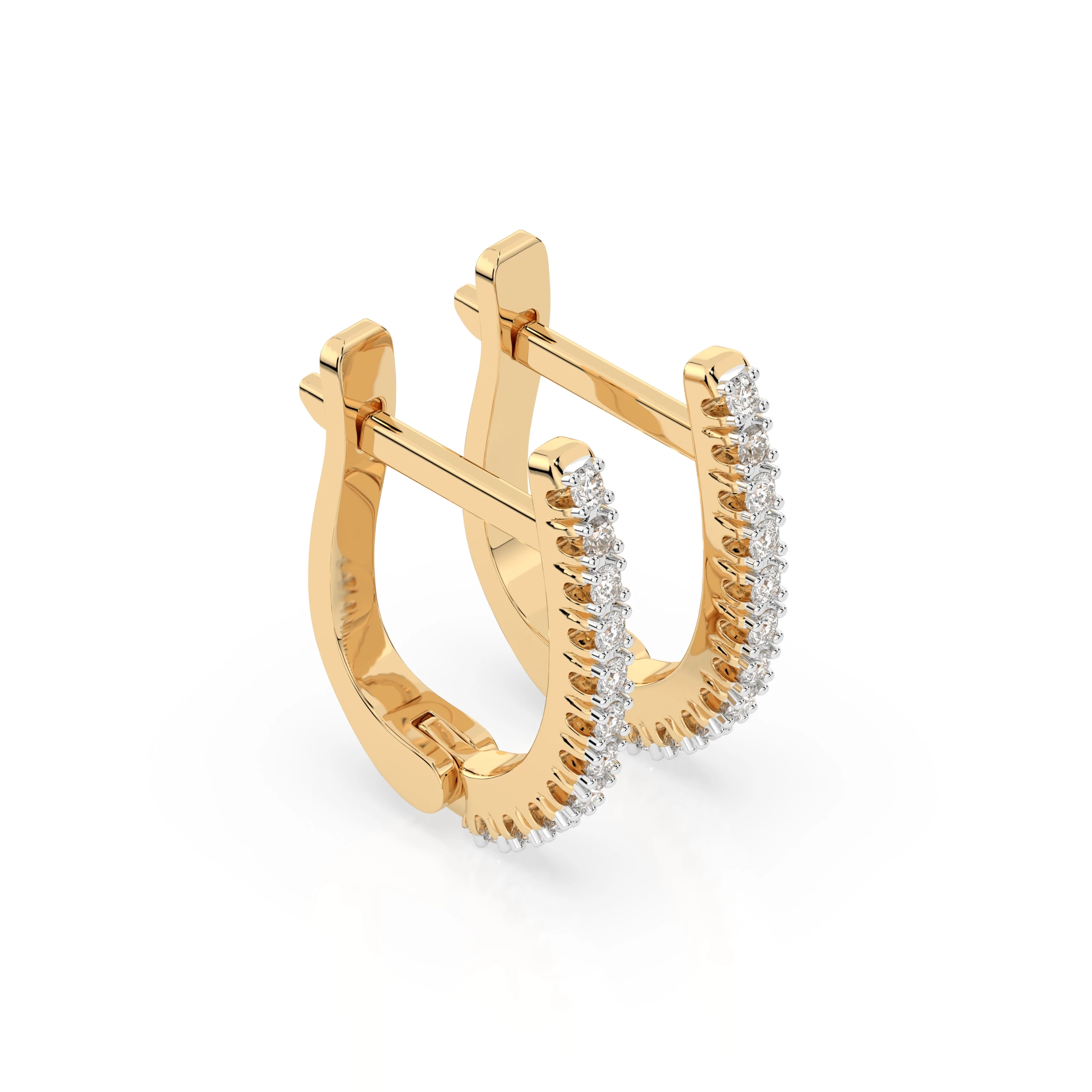 Boucles d'oreilles Promesse Précieuse Éternité ronde 0,18 ct — vue 5