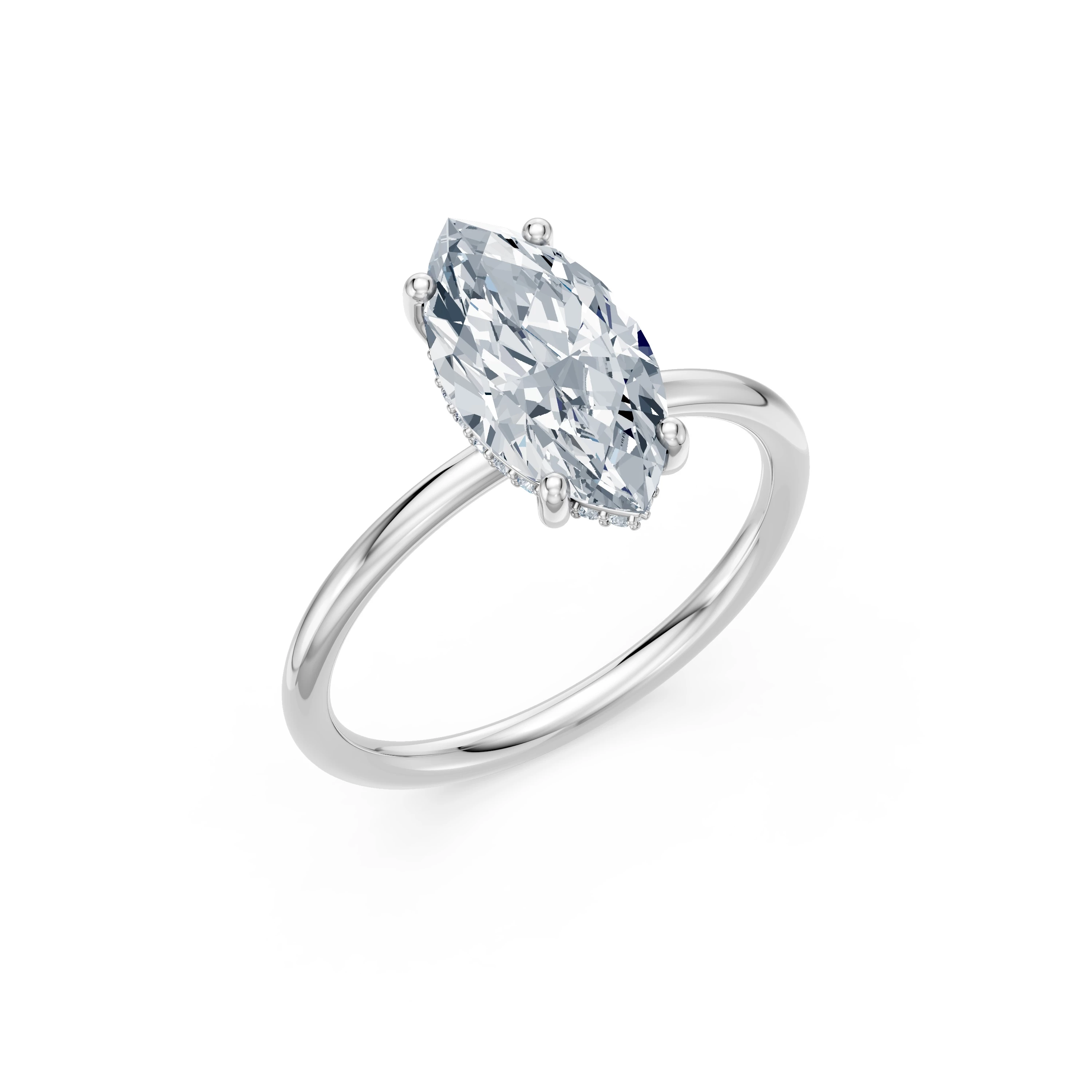 Bague Précieuse Éternelle Solitaire marquise 2 ct · 2,0 mm — vue 1
