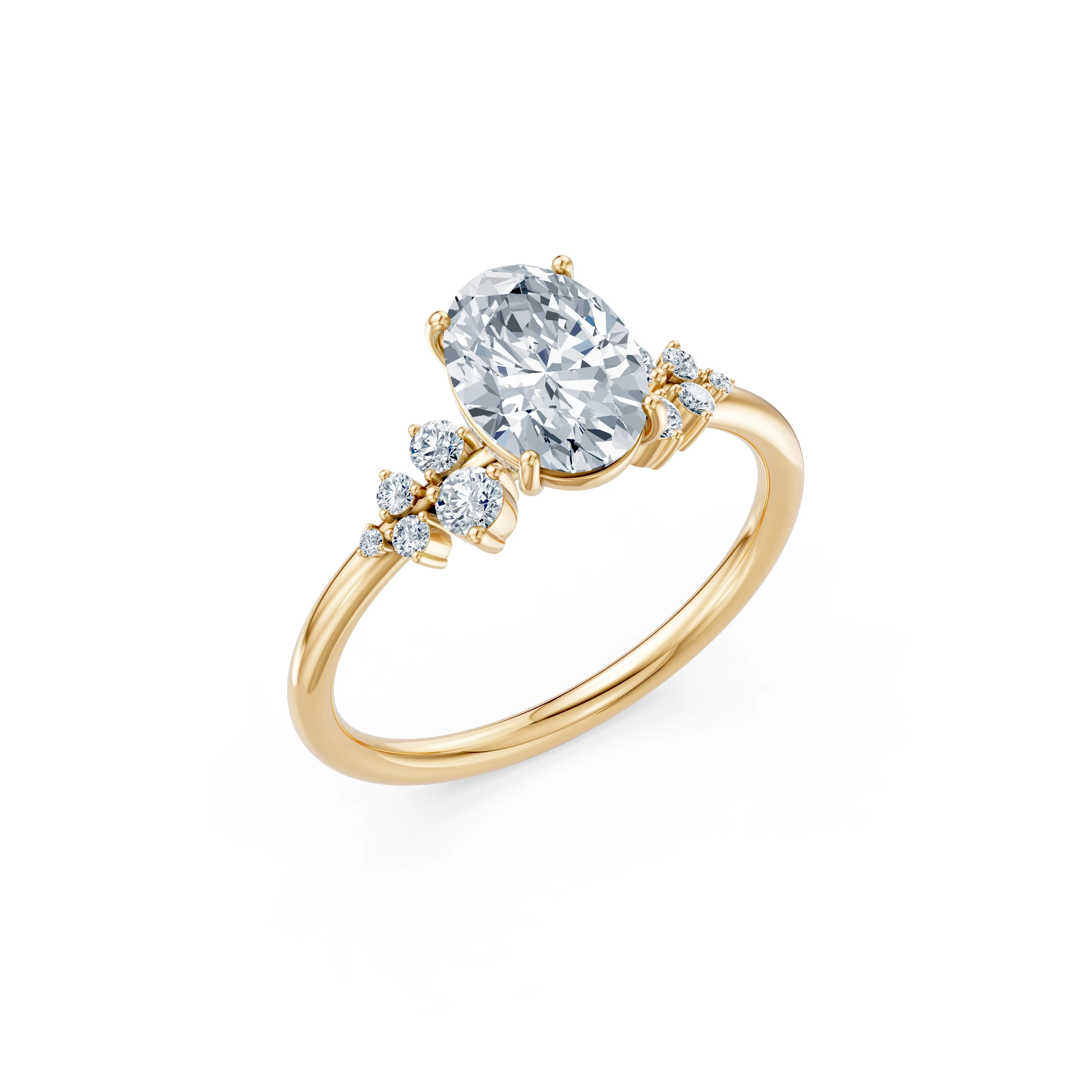 Bague Caresse Radieuse Solitaire Éternité ovale 1,5 ct · 1,5 mm — vue 4
