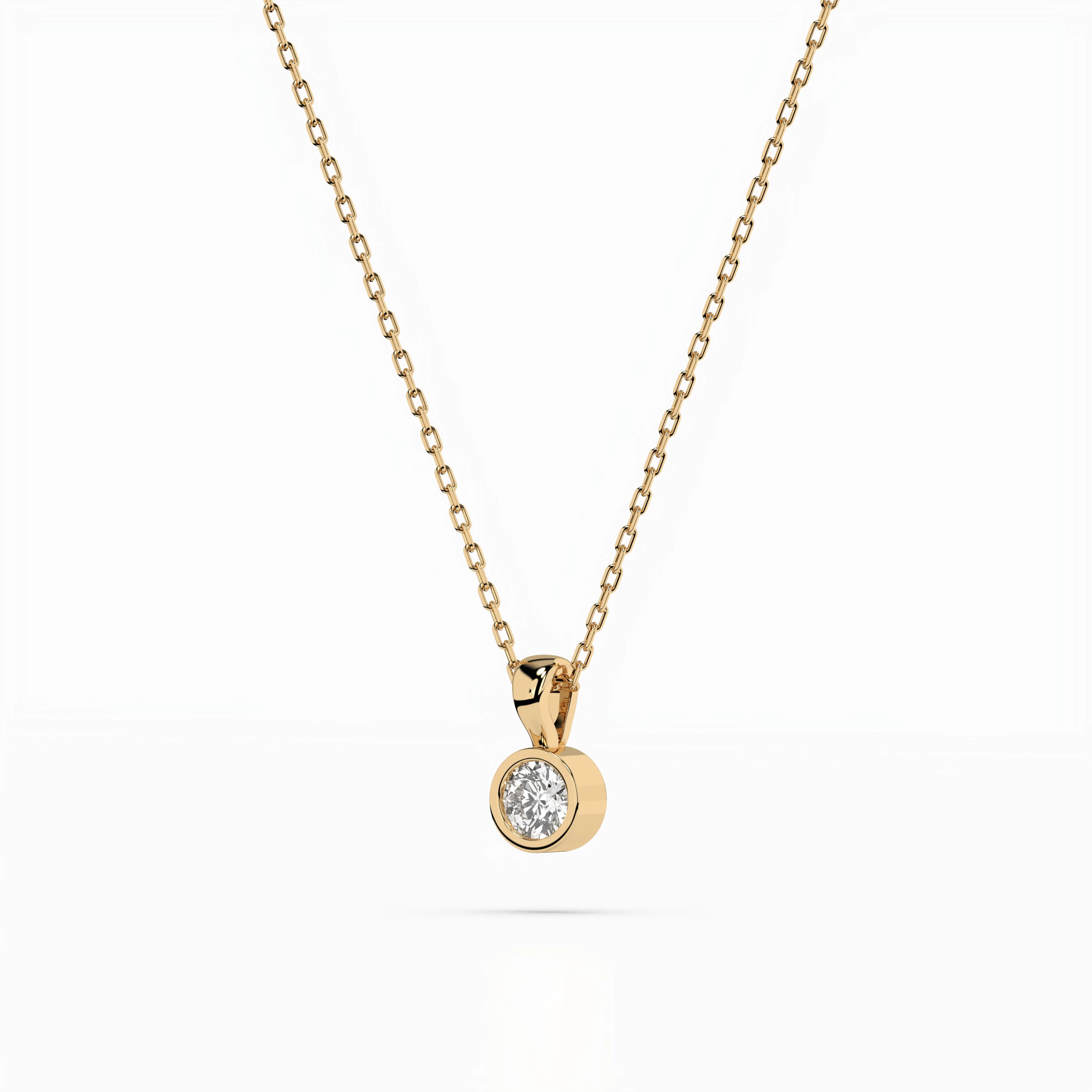 Collier Étoile Argentée Solitaire ronde 0,1 ct · 3,0 mm — vue 5