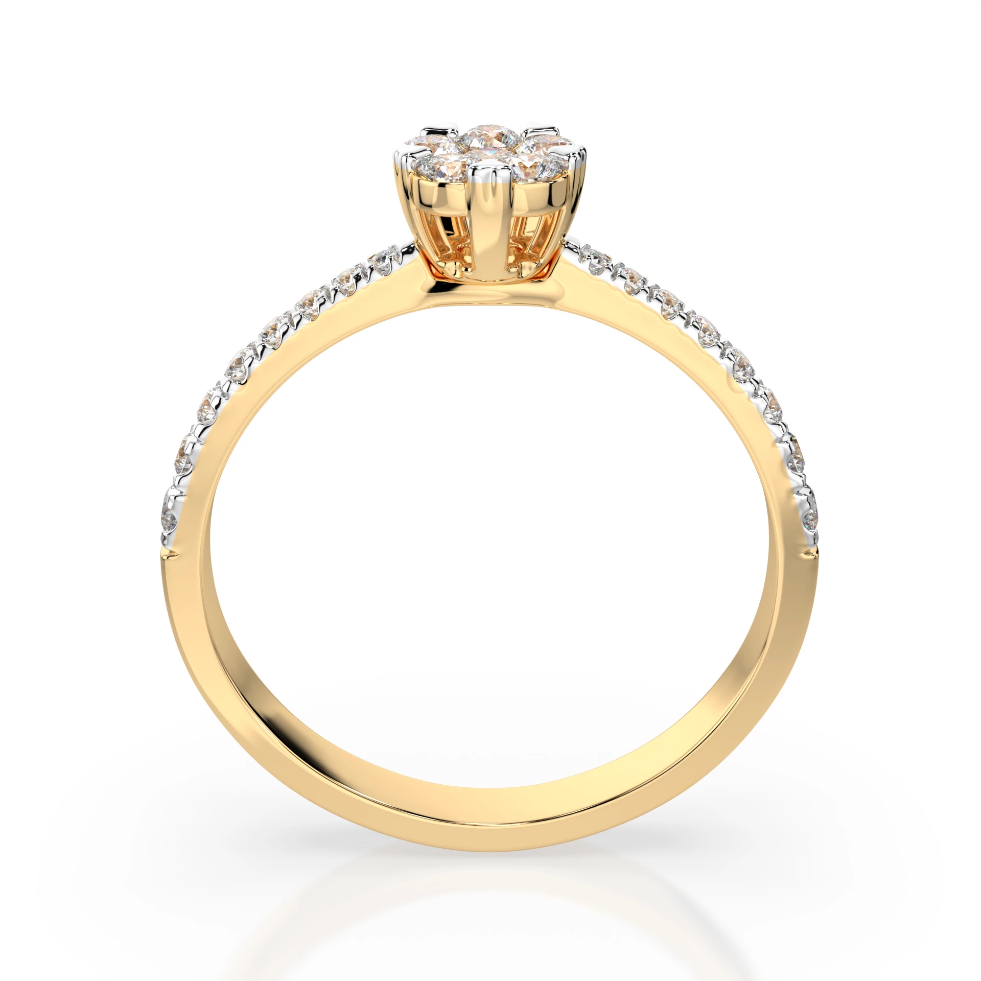 Bague Déesse des Étoiles Illusion ronde 0,06 ct — vue 5