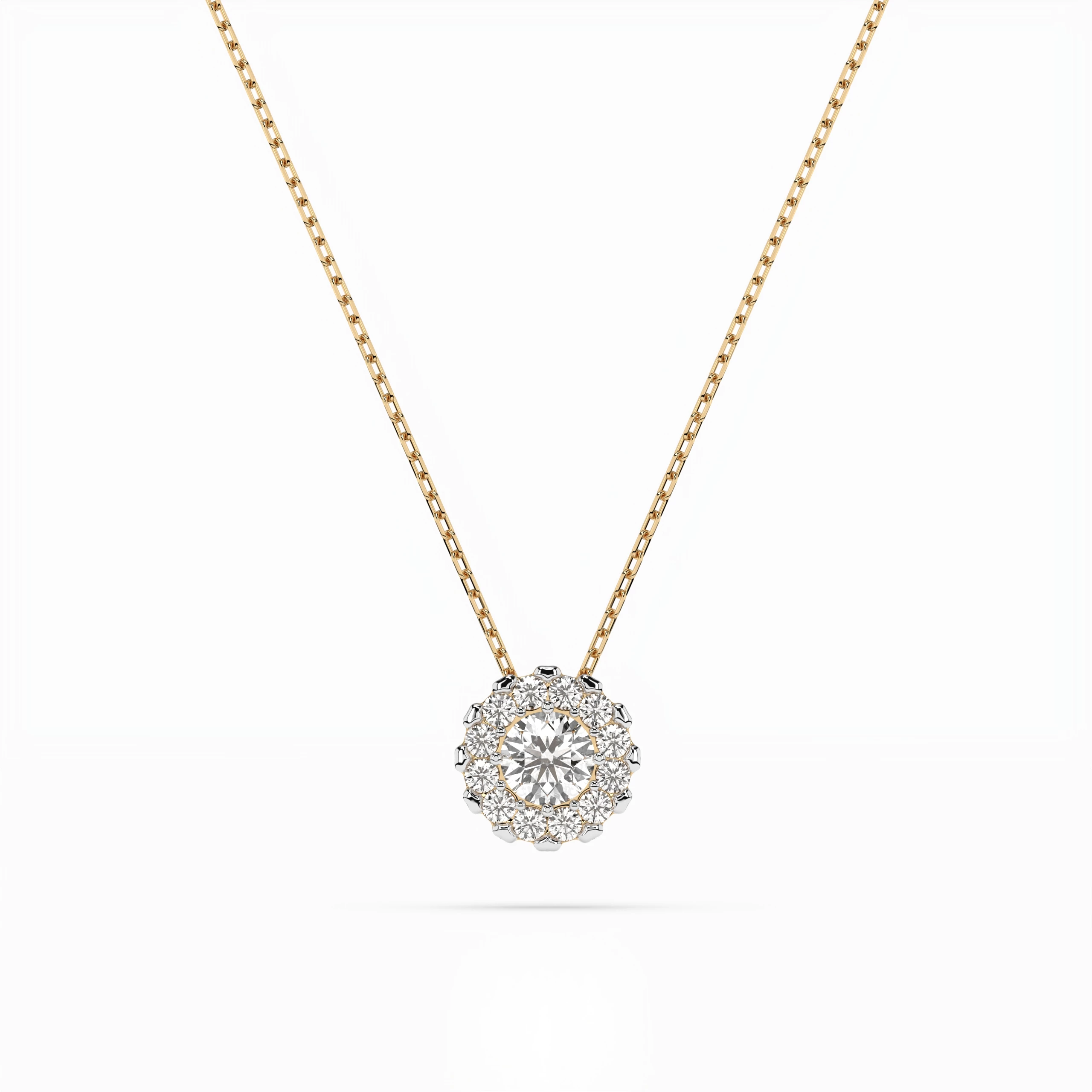 Collier Étreinte Radieuse Solitaire Éternité ronde 0,1 ct · 3,0 mm — vue 4