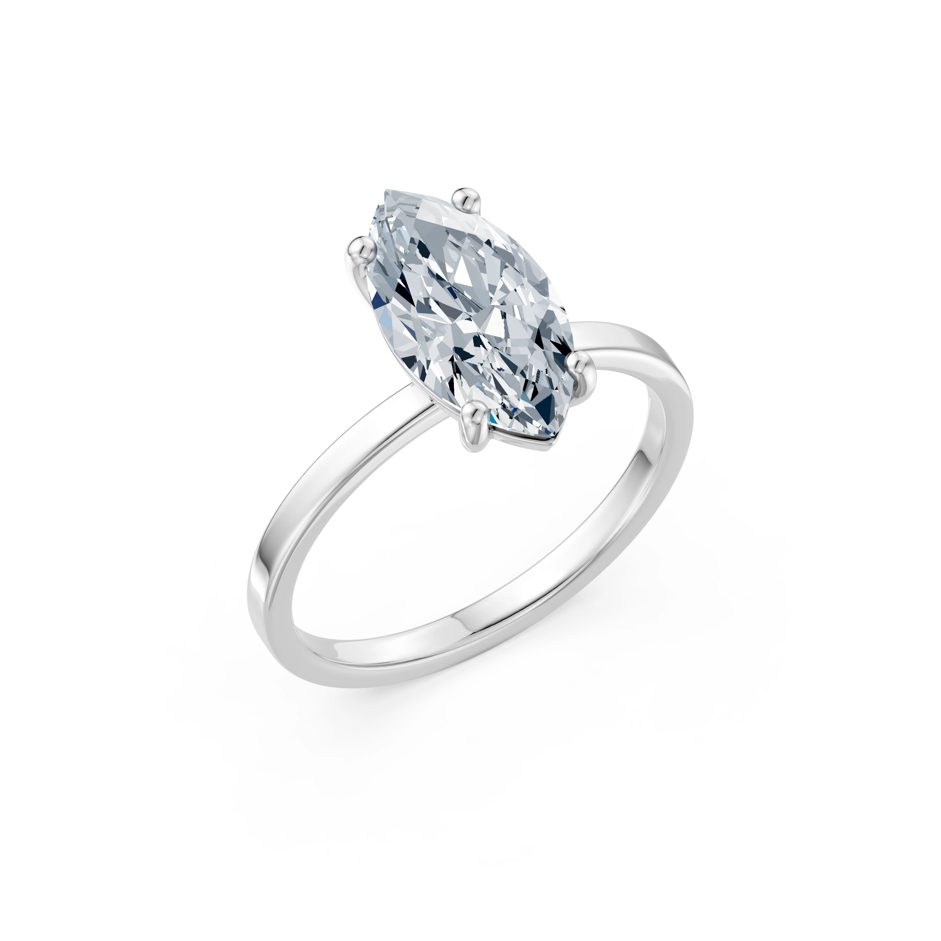 Bague Excellence Unique Solitaire marquise 2 ct · 2,0 mm — vue 1