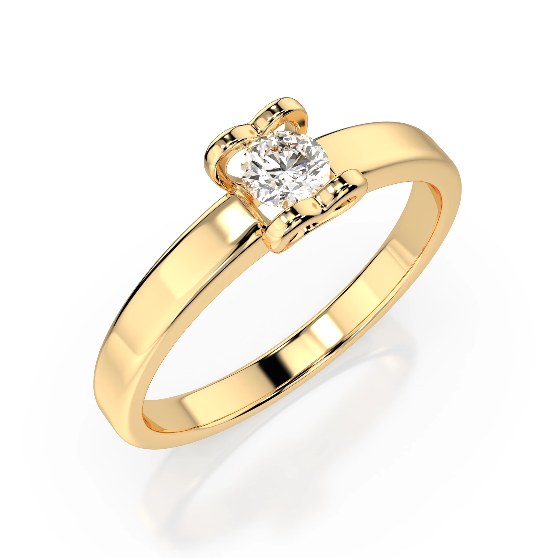 Bague Le Trésor Royal Solitaire ronde 0,15 ct · 3,4 mm — vue 4