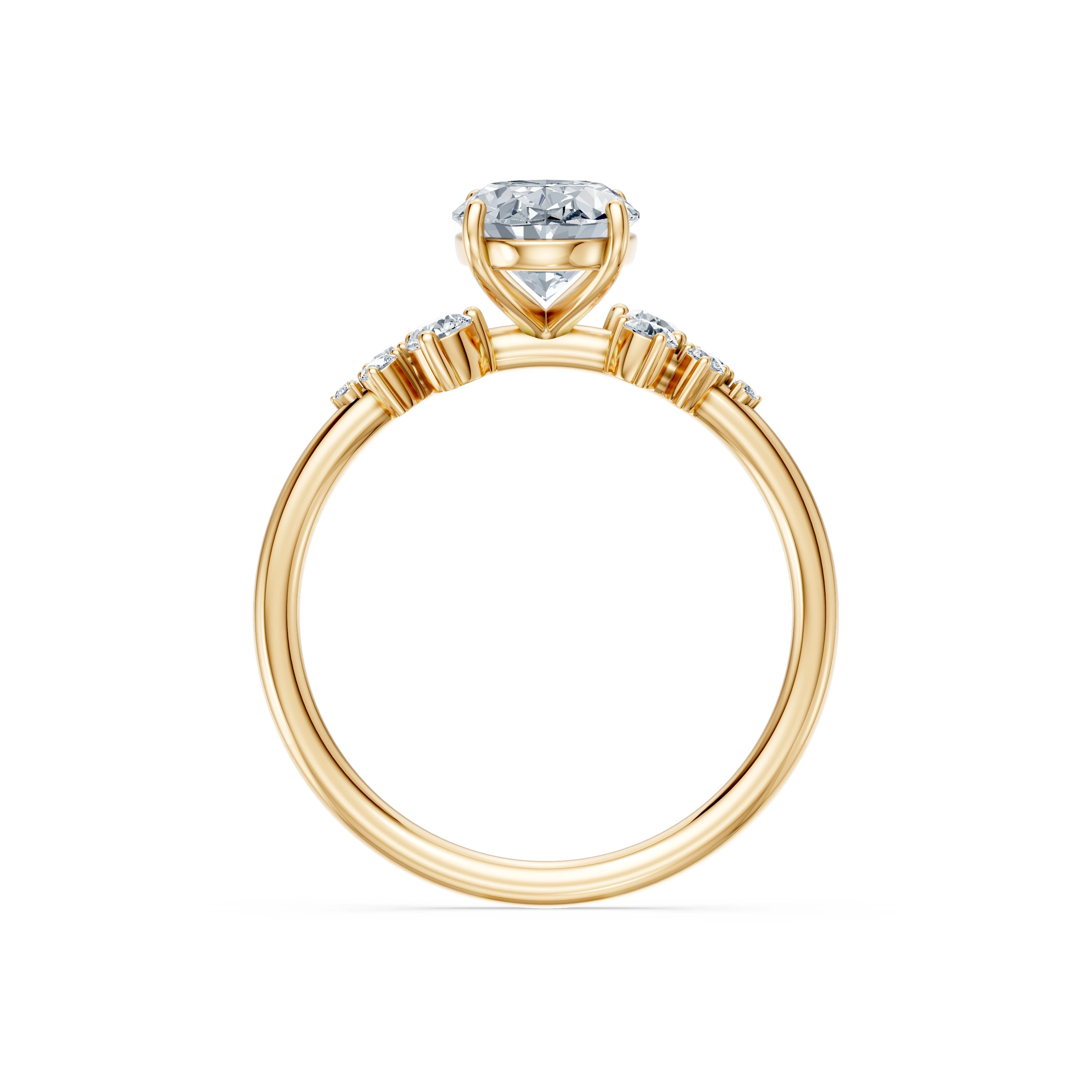 Bague Caresse Radieuse Solitaire Éternité ovale 1,5 ct · 1,5 mm — vue 5