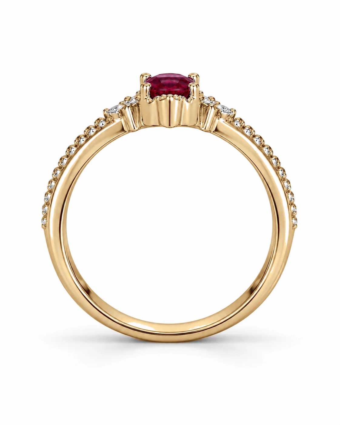 Bague Flamme Éternelle Pierre Précieuse 0,63 ct — vue 8