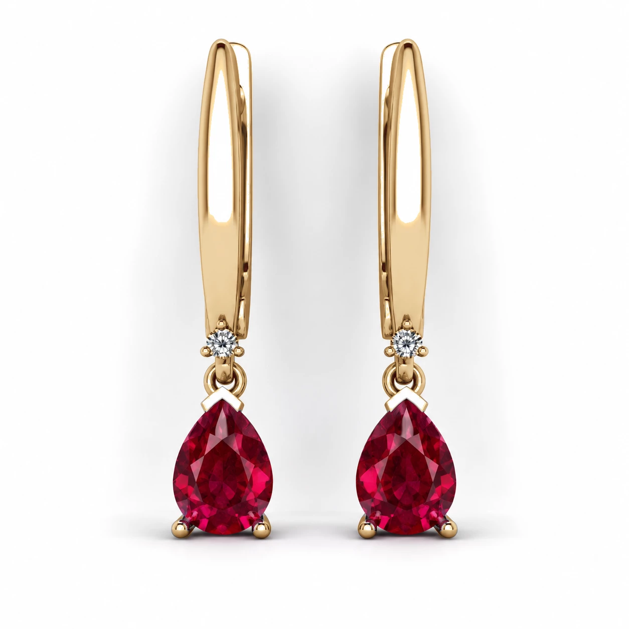 Boucles d'oreilles Flamme Sacrée Pierre Précieuse poire modifiée 1,32 ct — vue 8