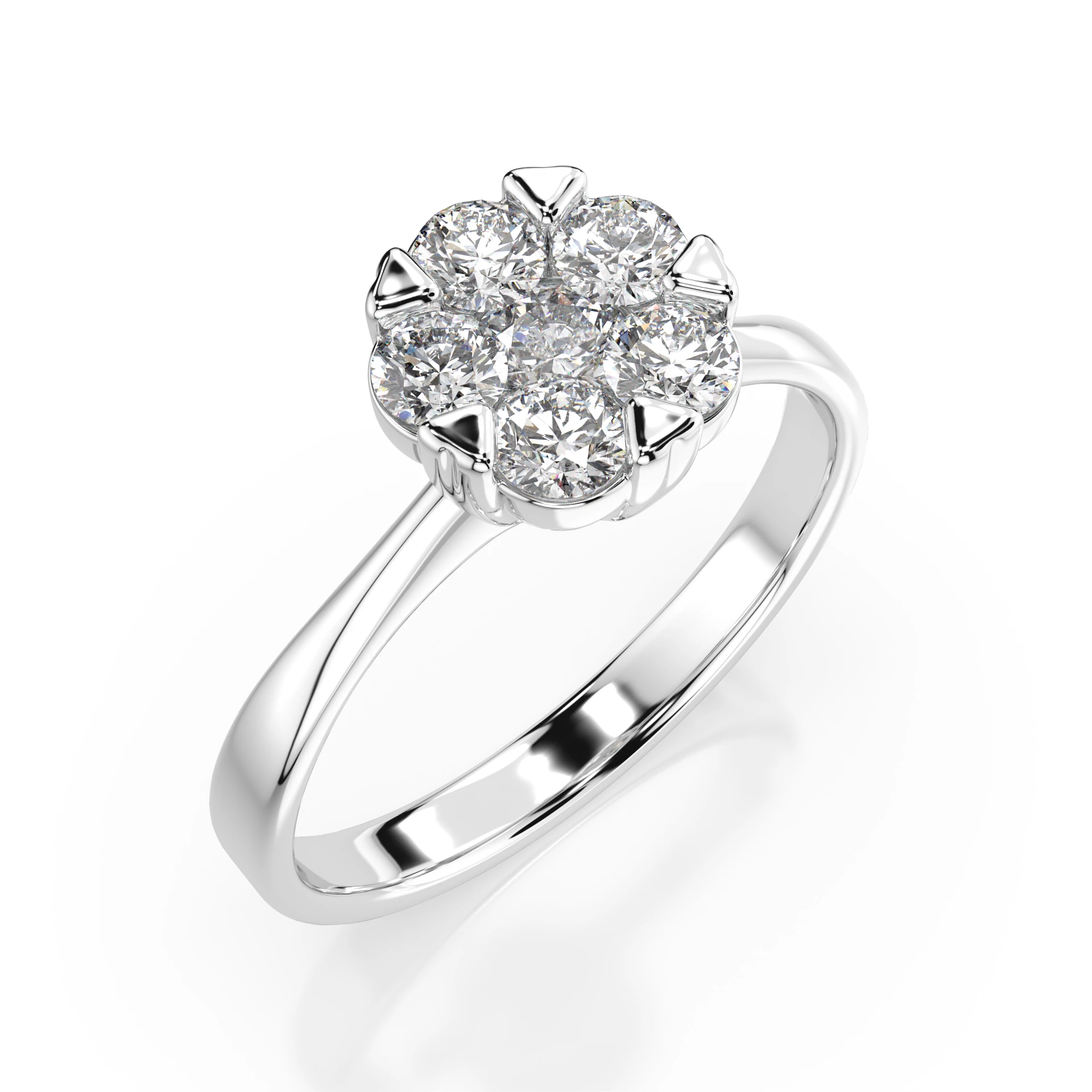 Bague Nuit de Diamants Illusion ronde 0,15 ct — vue 1