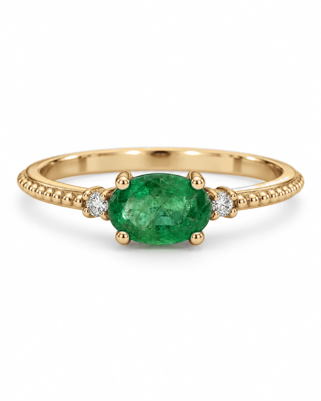 Bague Gloire Magnifique Pierre Précieuse ovale 0,42 ct — vue 9