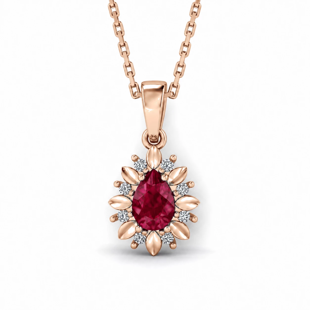 Collier Promesse Divine Pierre Précieuse poire 0,5 ct — vue 1