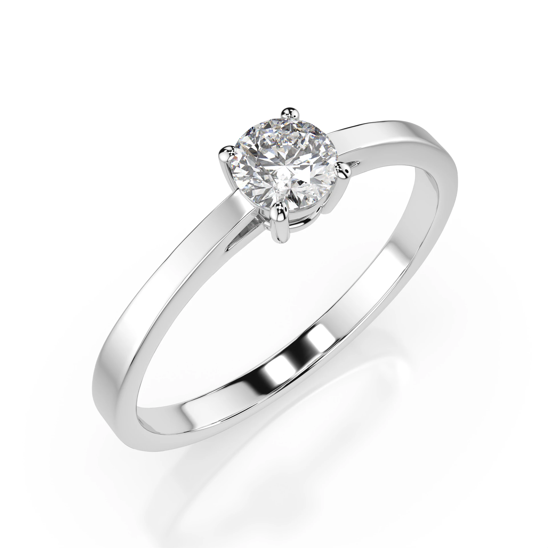 Bague Reine Éternelle Solitaire ronde 0,3 ct · 4,2 mm — vue 1