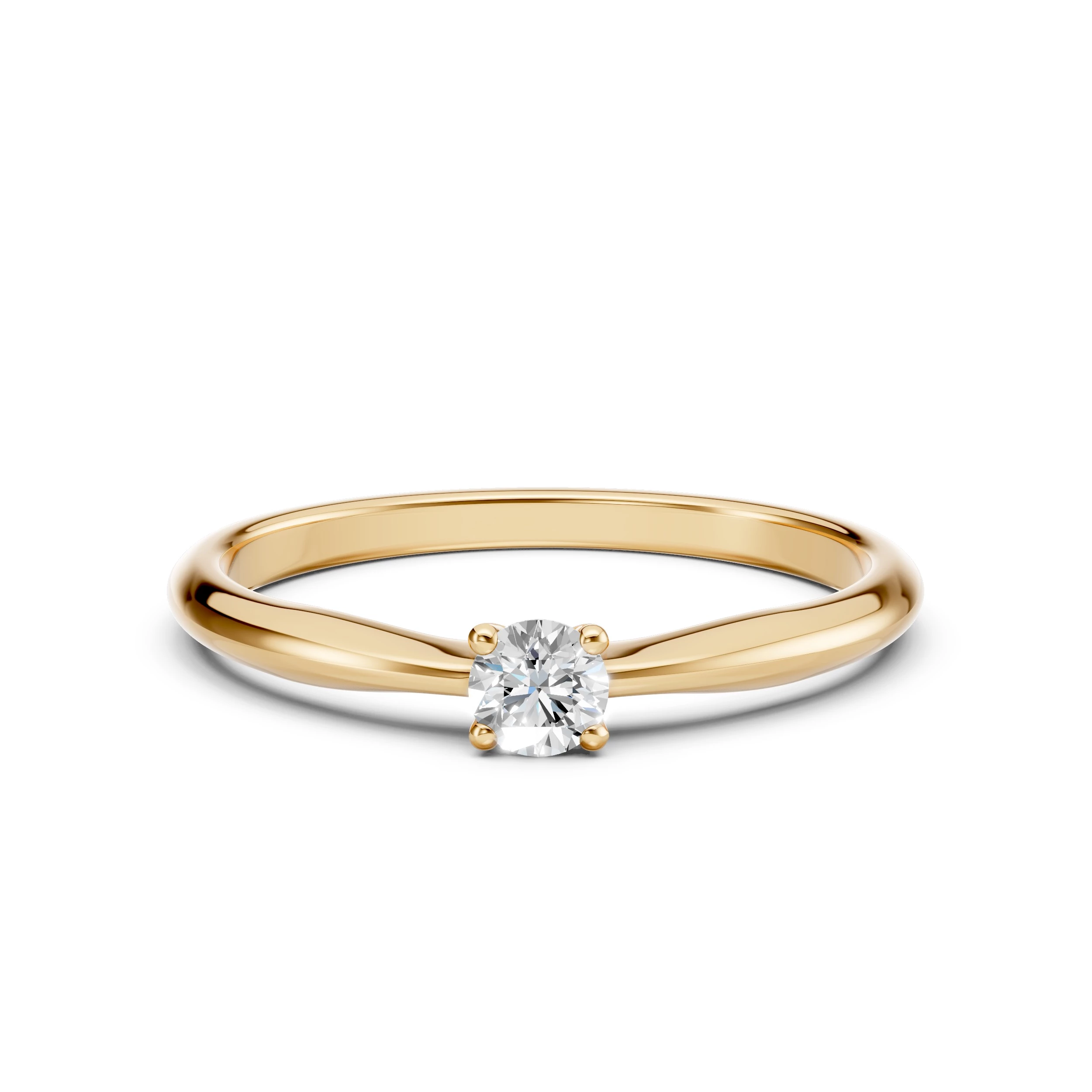 Bague Couronne Illustre Solitaire ronde 0,2 ct · 3,7 mm — vue 6