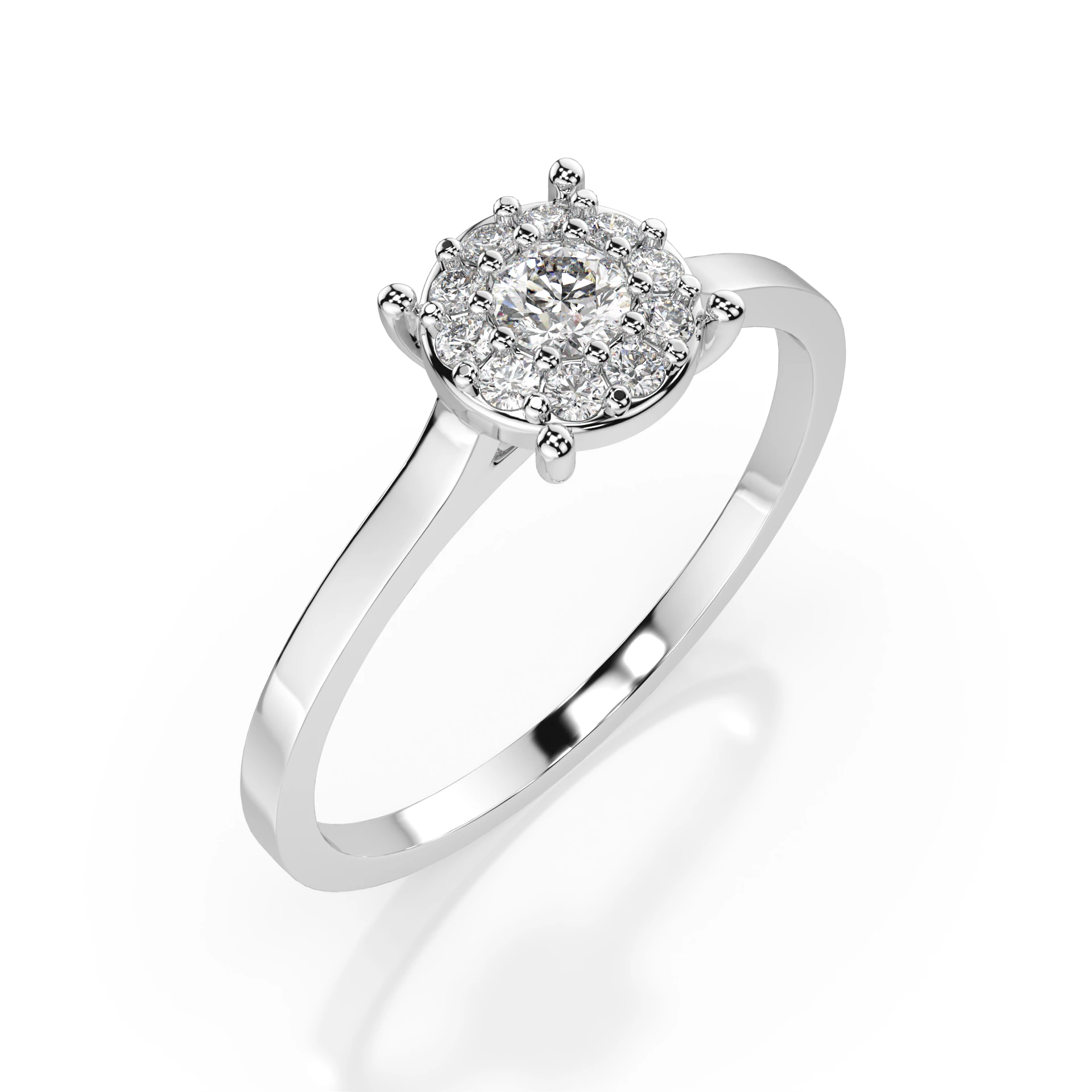 Bague Promesse Royale Solitaire Éternité ronde 0,06 ct · 2,5 mm — vue 1
