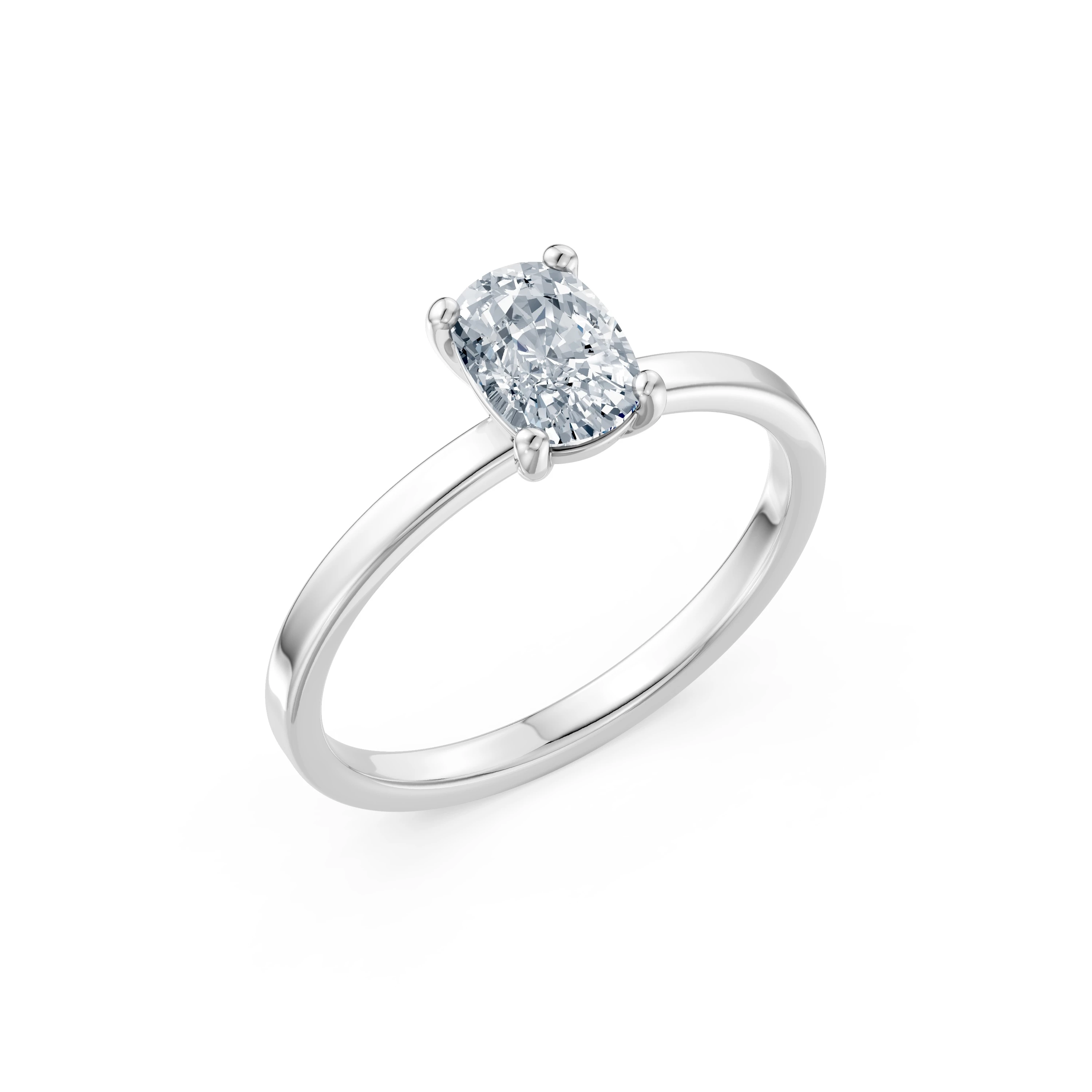 Bague Beauté Éternelle Solitaire coussin 1 ct — vue 1