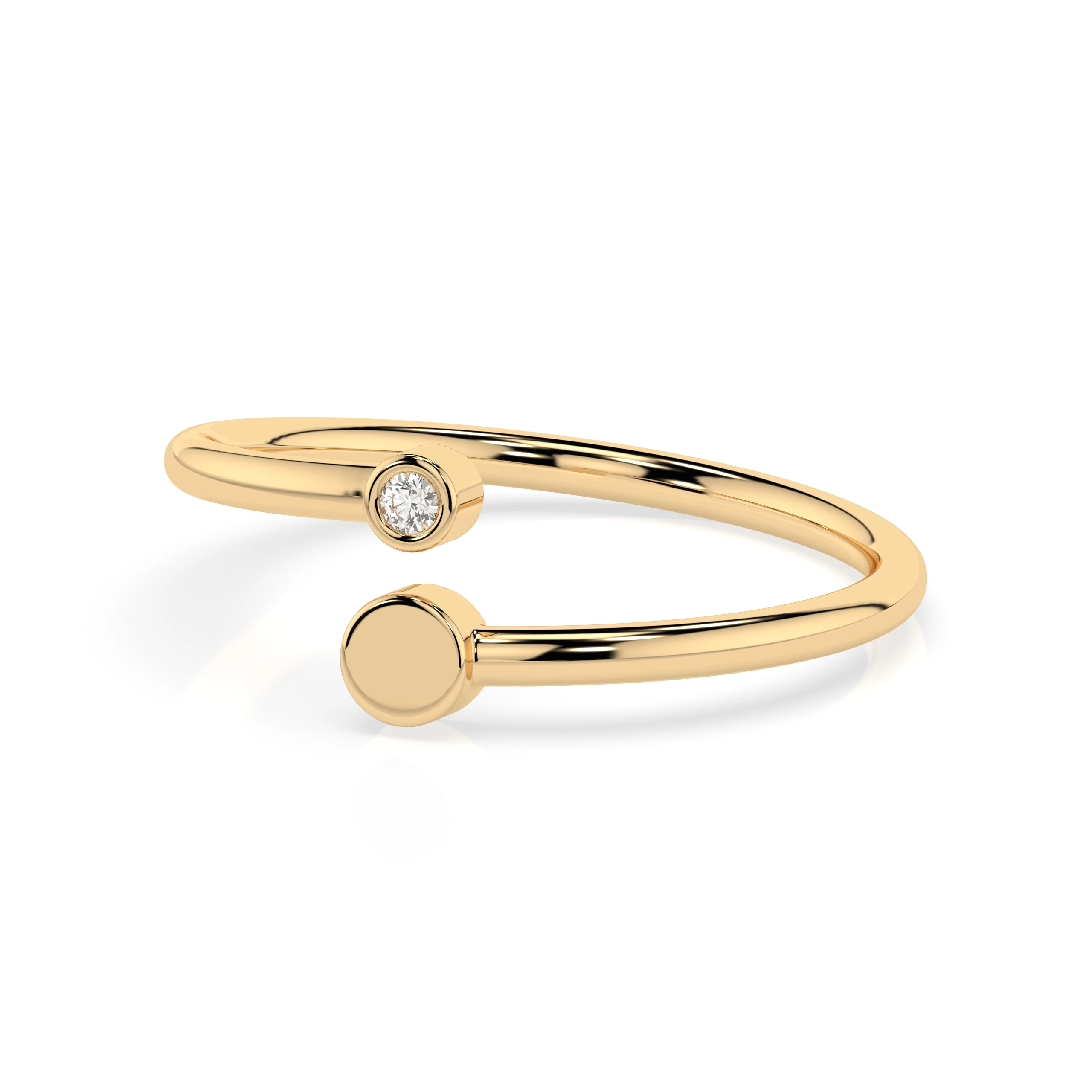 Bague L'Intemporelle Minimalisme ronde 0,02 ct — vue 6
