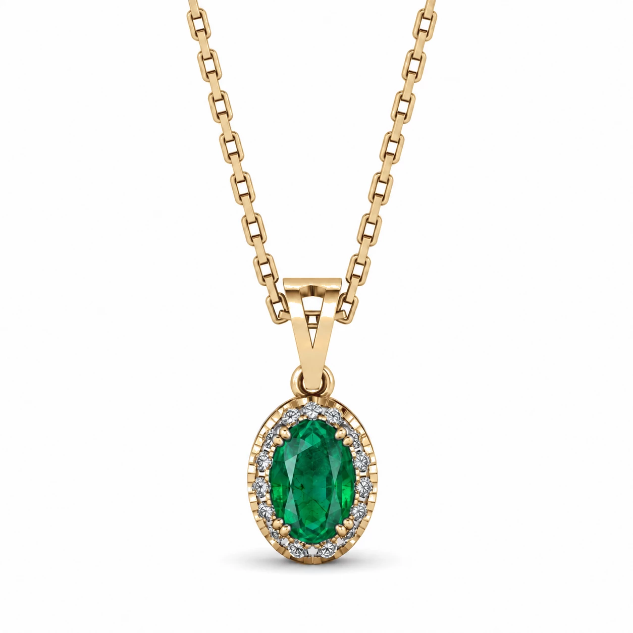 Collier Trône Impérial Pierre Précieuse ovale 0,42 ct — vue 7