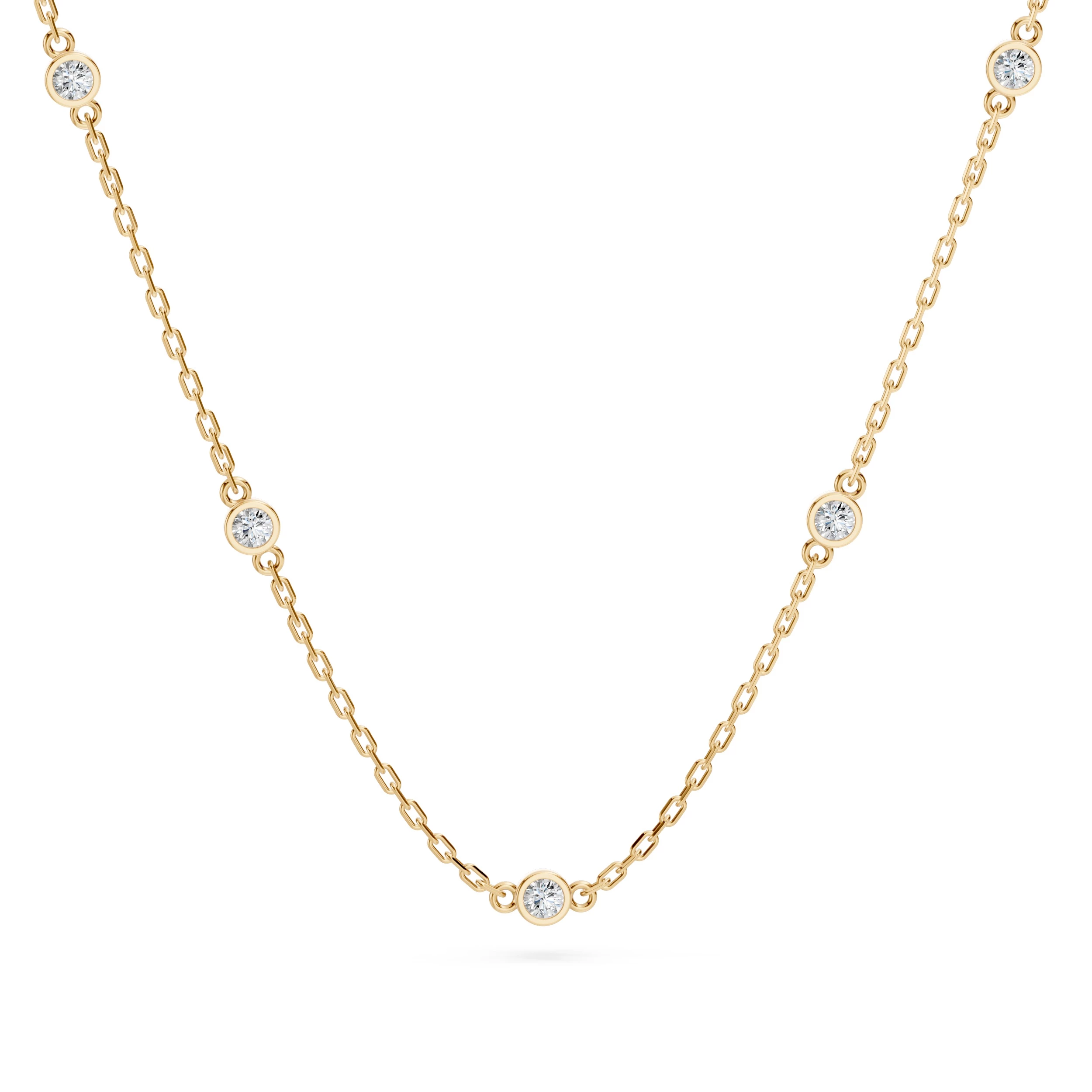 Collier Émerveillement Précieux Minimalisme ronde 0,14 ct — vue 4