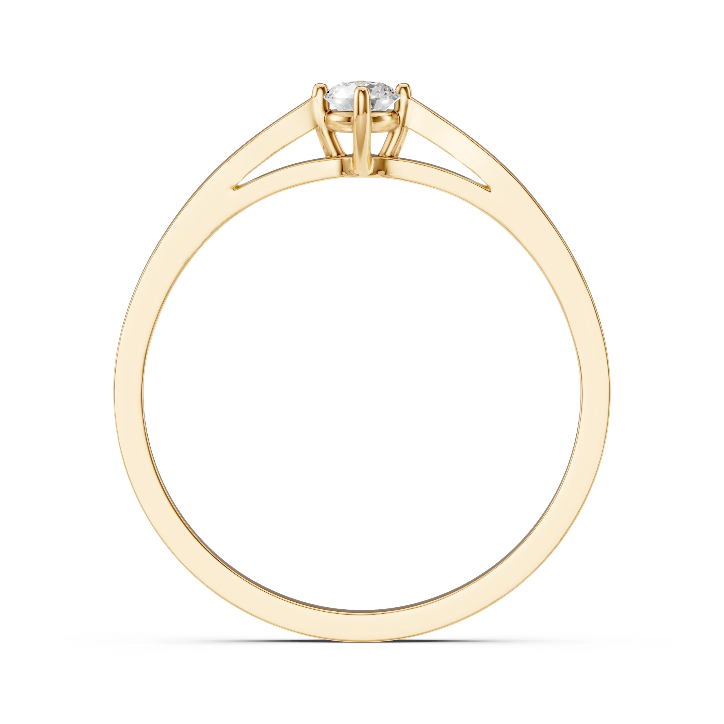 Bague Joyau Doré Solitaire ronde 0,1 ct · 3,0 mm — vue 5