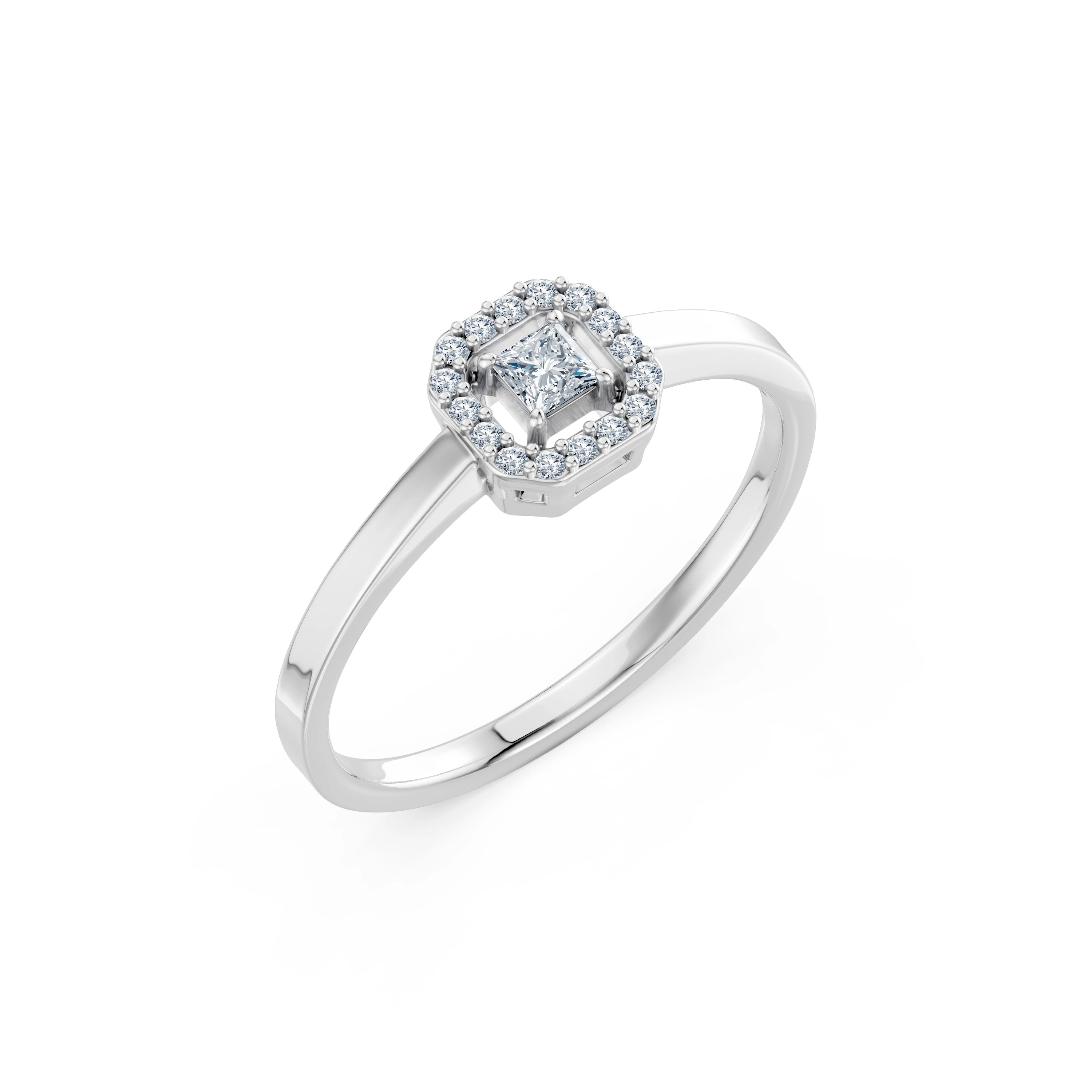 Bague Émotion Délicate Solitaire Éternité 0,17 ct · 3,0 mm — vue 1
