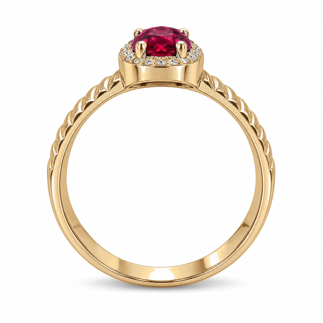 Bague Lien Éternel Pierre Précieuse ovale 0,63 ct — vue 8