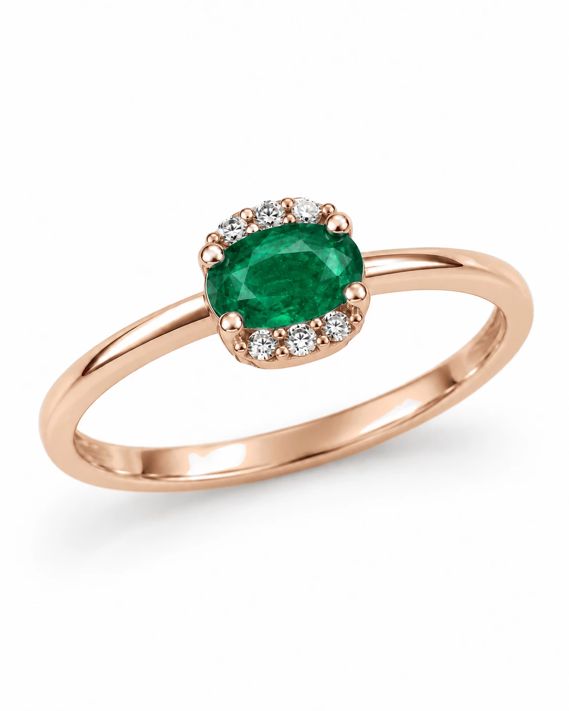 Bague Reine Dorée Pierre Précieuse 0,19 ct — vue 1