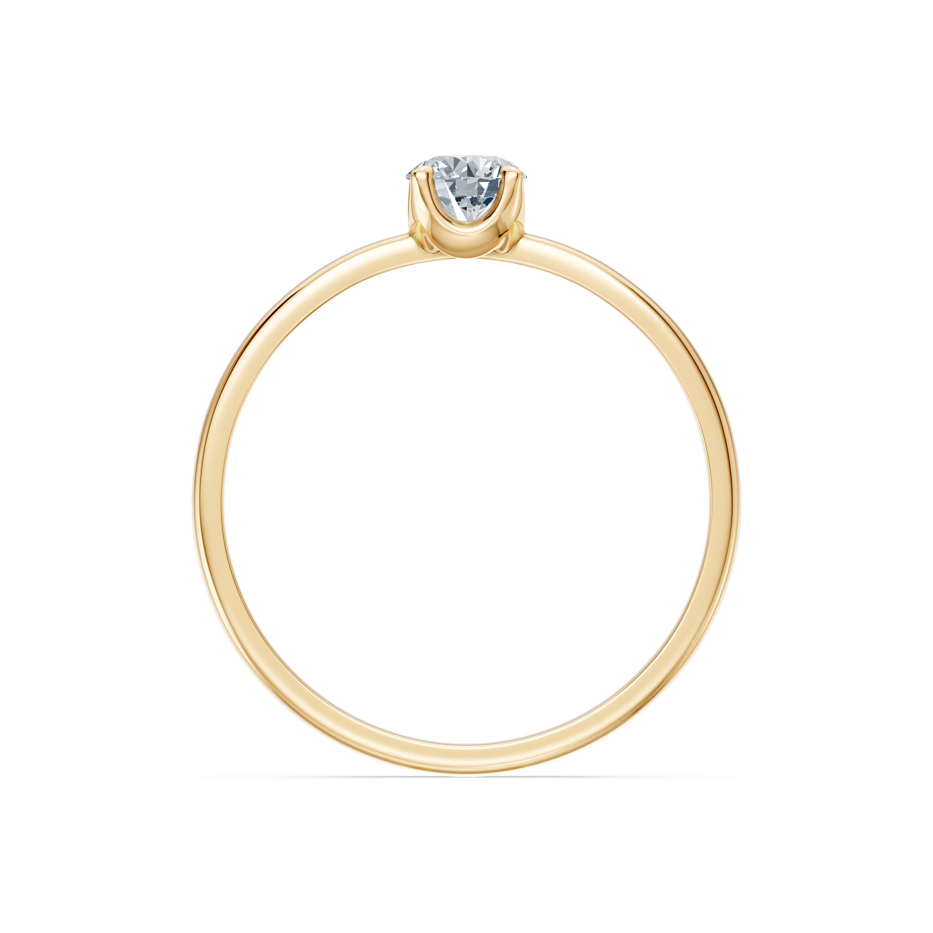 Bague Princesse Dorée Solitaire 0,3 ct — vue 5