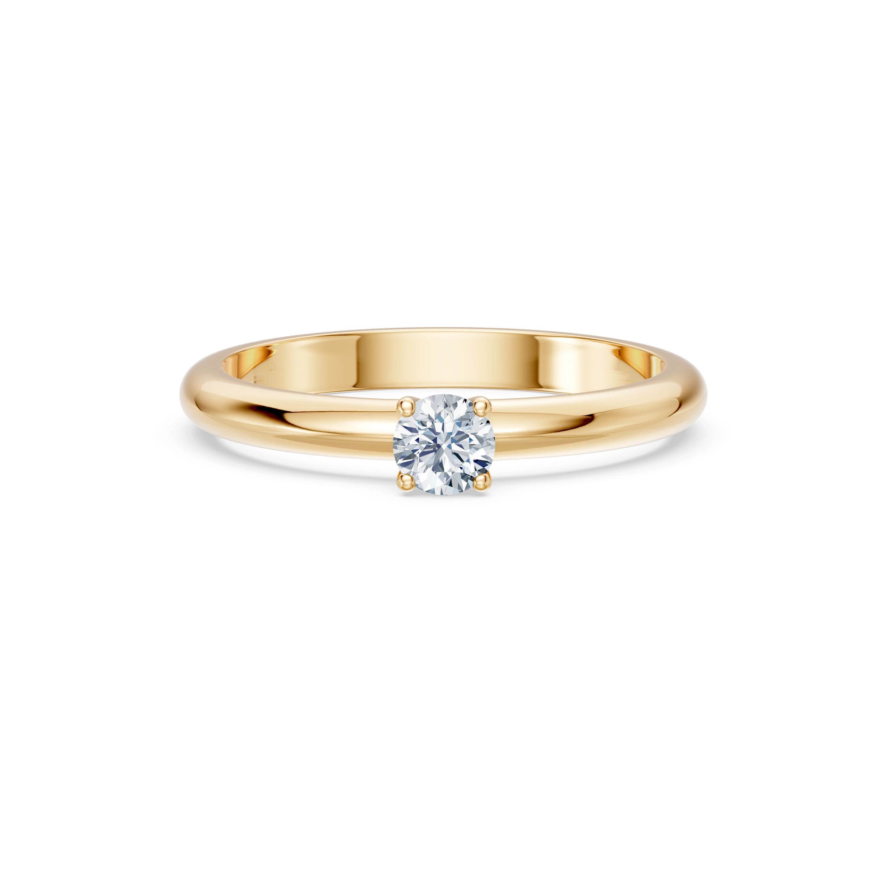 Bague Gloire Précieuse Solitaire baguette 0,2 ct · 3,7 mm — vue 6