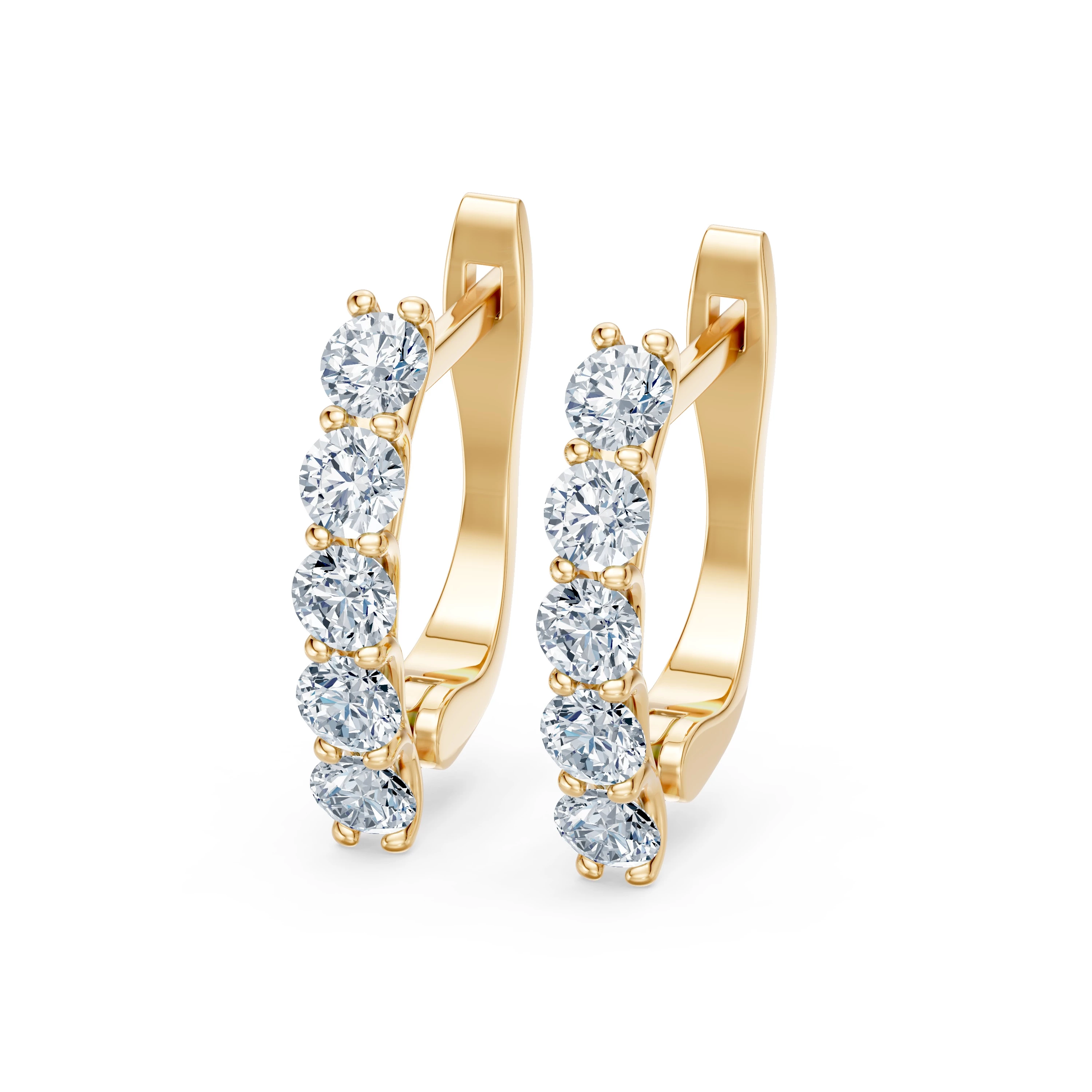 Boucles d'oreilles Lien Sacré Éternité ronde 1 ct — vue 5