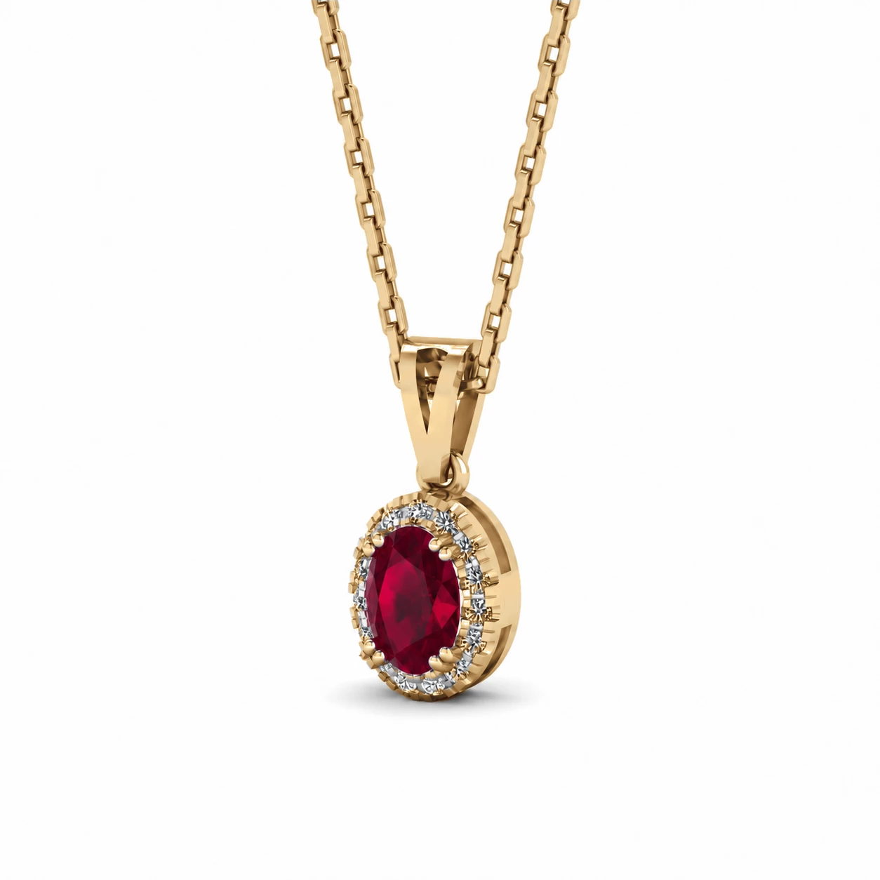 Collier Amour Délicat Pierre Précieuse ovale 0,63 ct — vue 9