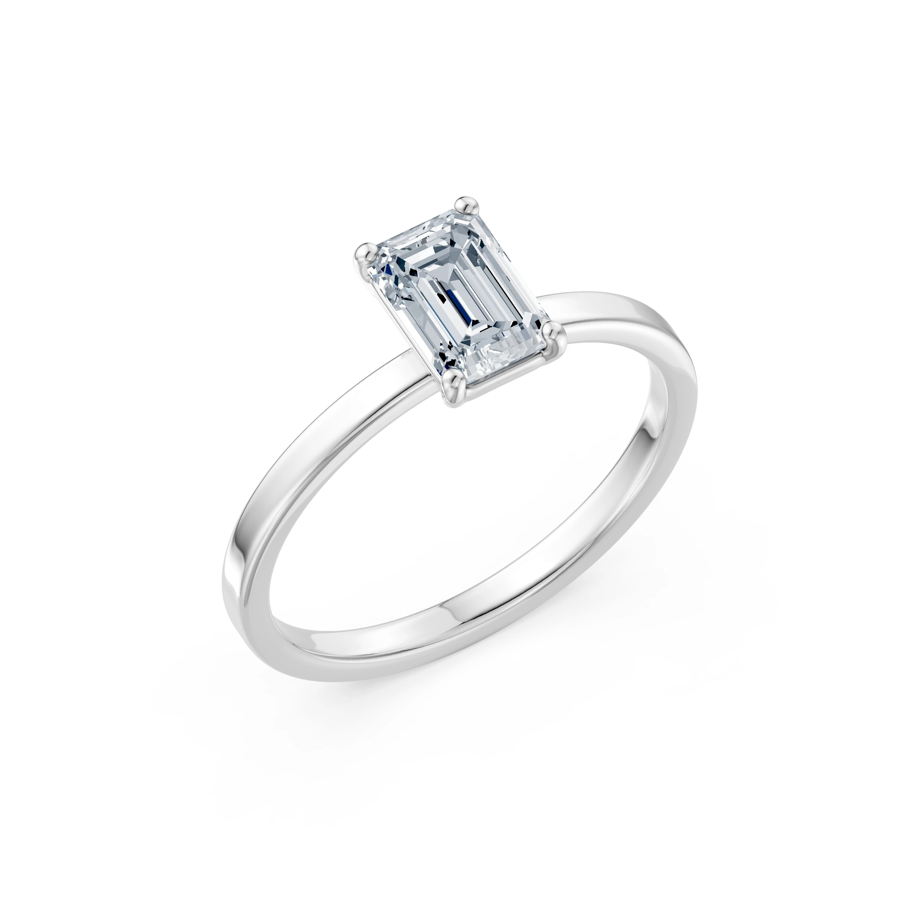 Bague Diamant Intemporel Solitaire émeraude 1 ct — vue 1