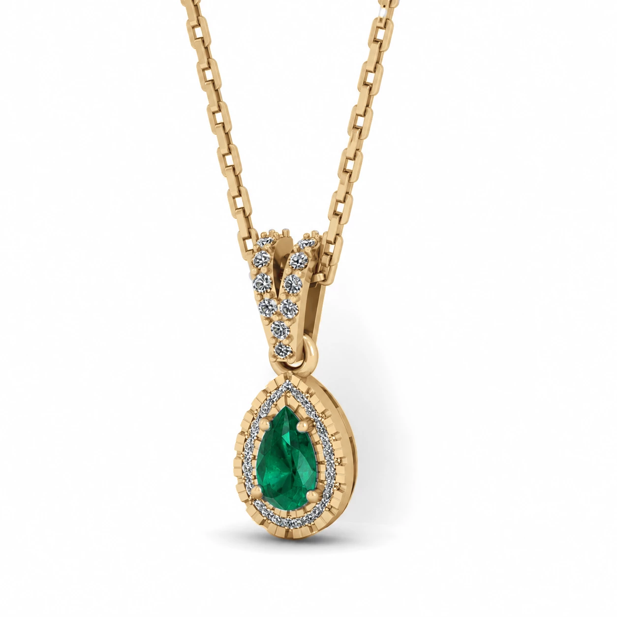 Collier Gloire Impériale Pierre Précieuse poire 0,19 ct — vue 7