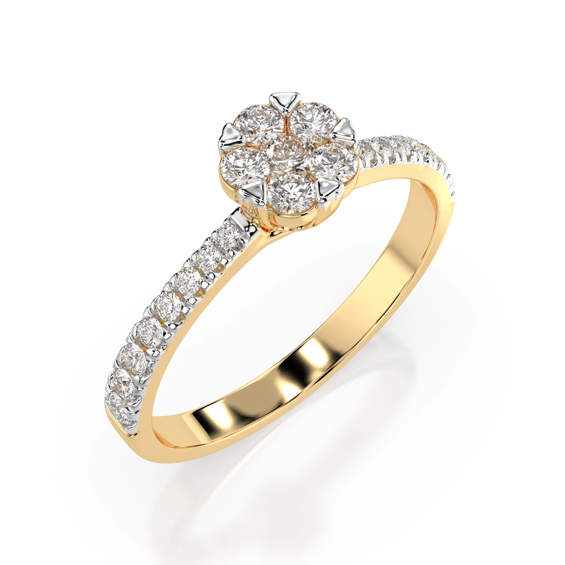 Bague Déesse des Étoiles Illusion ronde 0,06 ct — vue 4