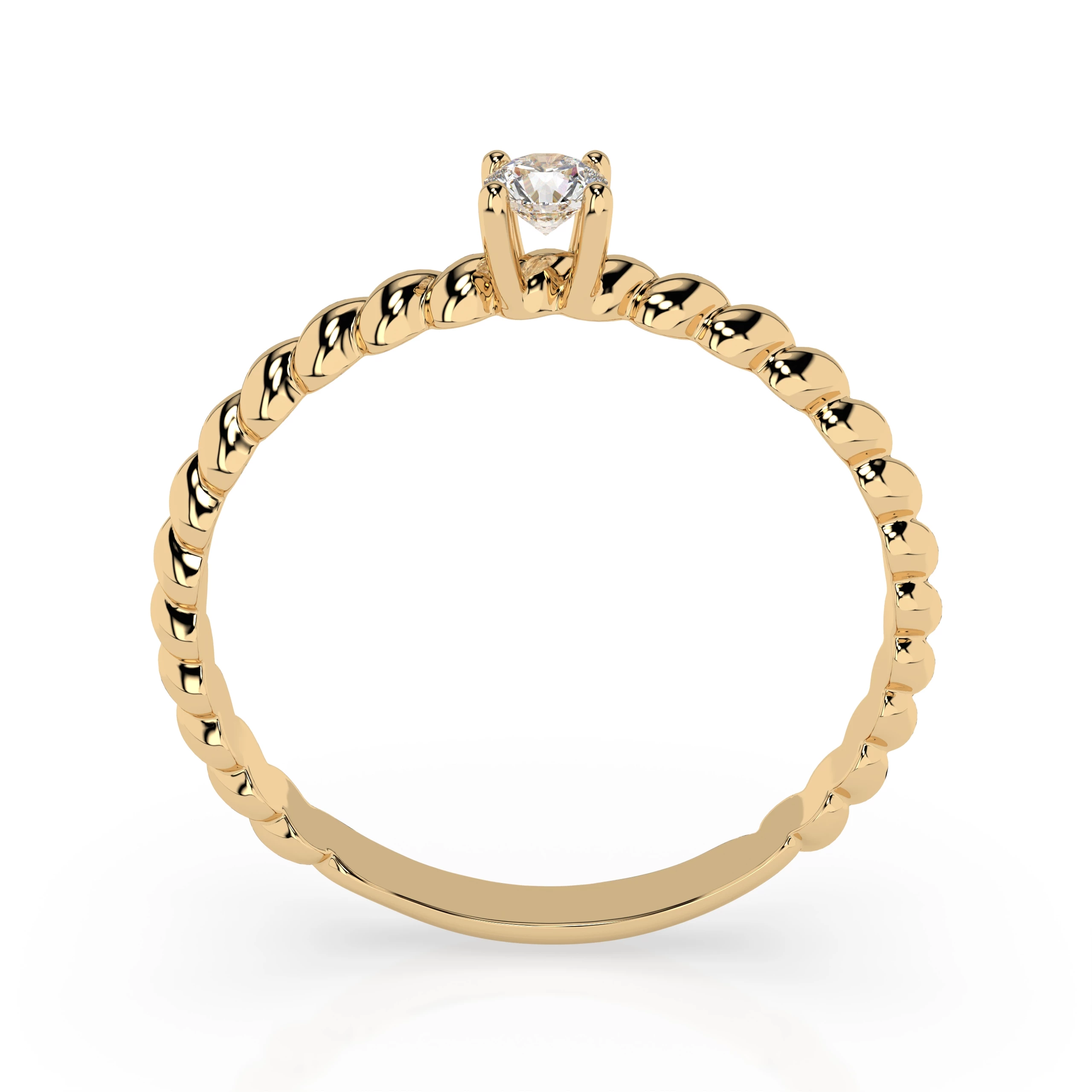Bague Trône Souverain Solitaire ronde 0,06 ct · 2,5 mm — vue 5