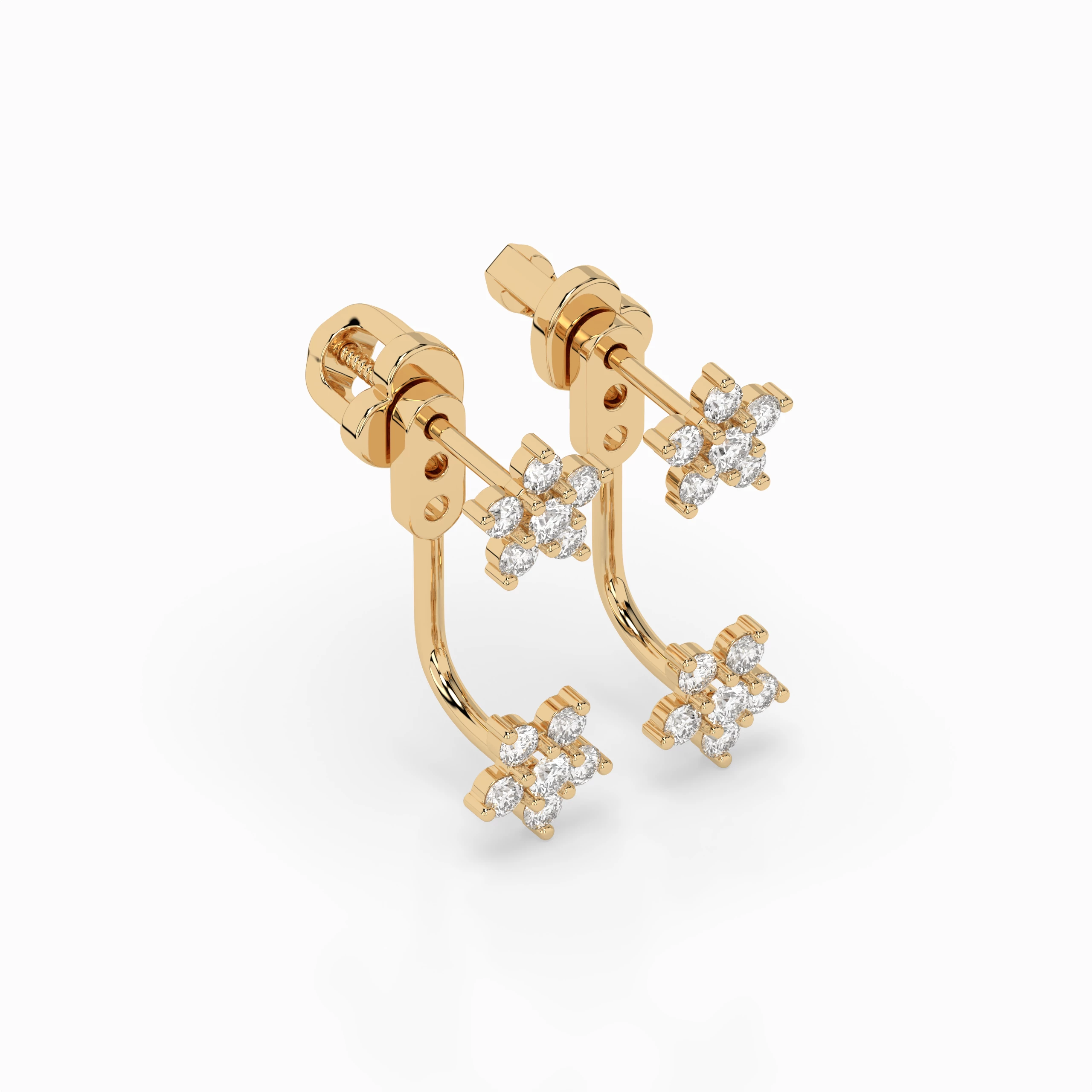 Boucles d'oreilles Étoile Sublime Illusion ronde 0,69 ct — vue 6