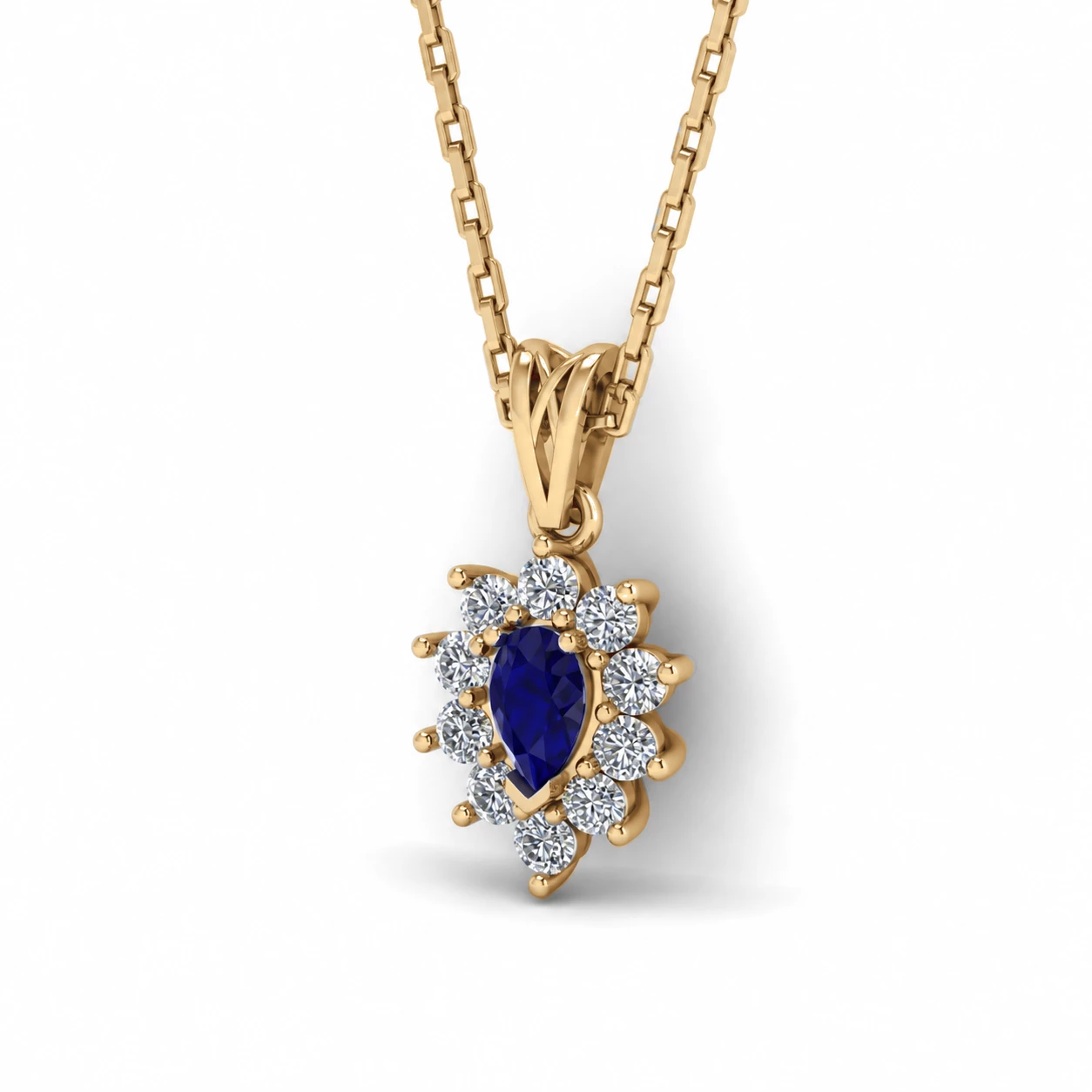 Collier Lumière Infinie Pierre Précieuse poire 0,23 ct — vue 7