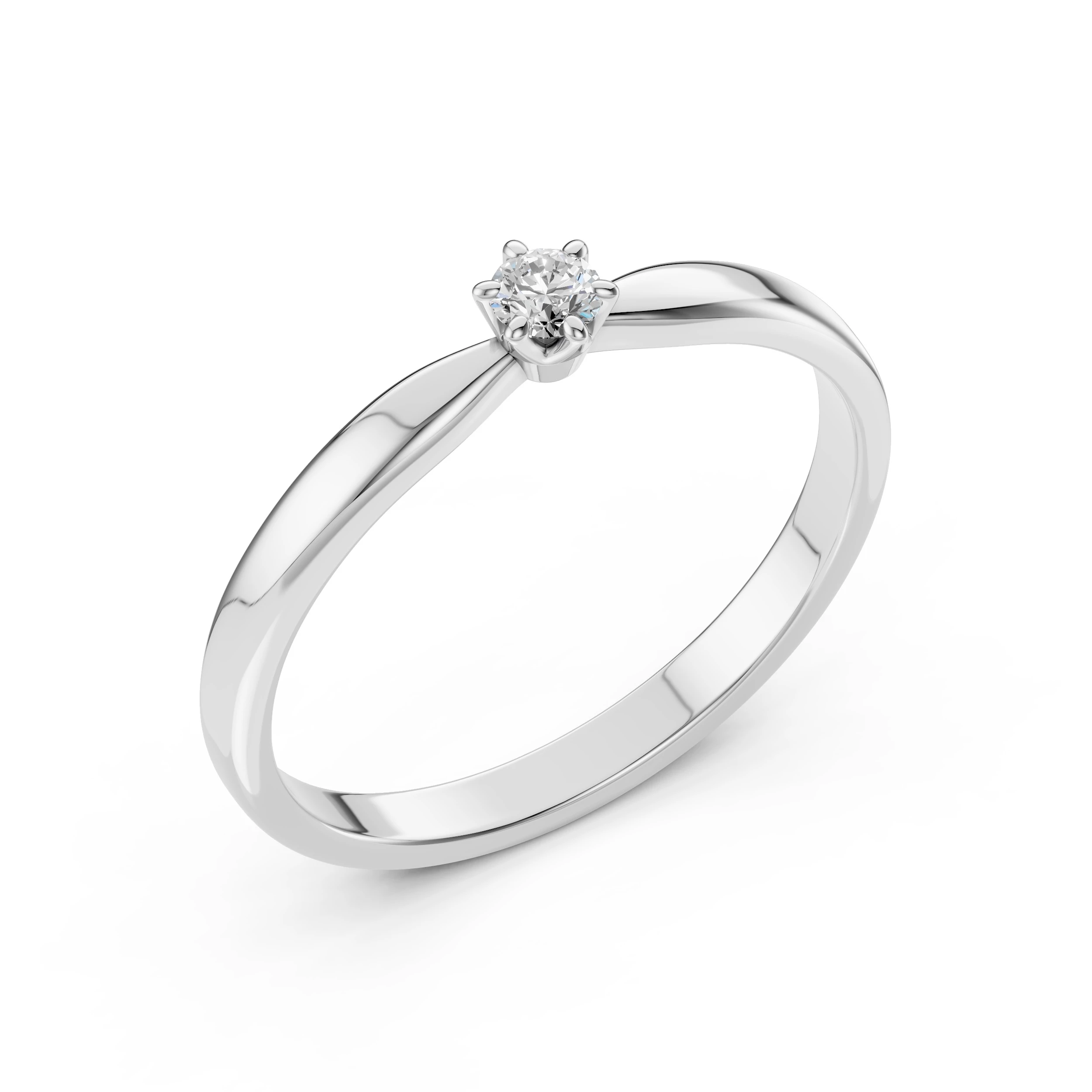 Bague Dynastie Illustre Solitaire ronde 0,1 ct · 3,0 mm — vue 1