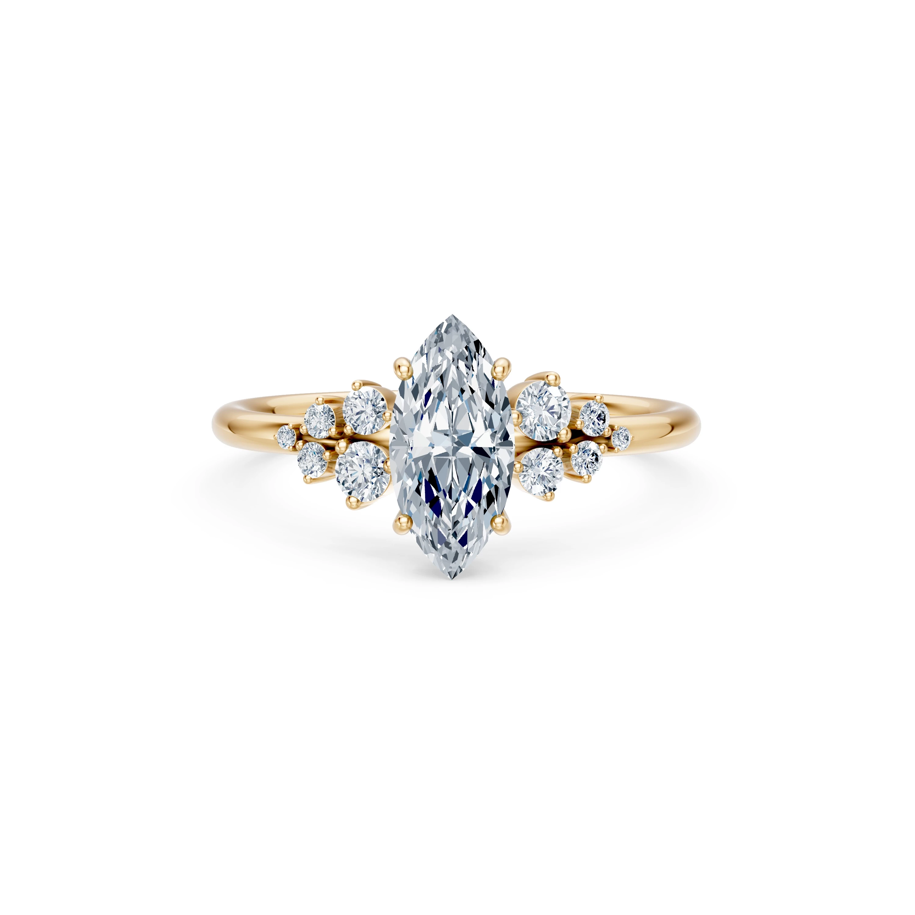 Bague Harmonie Sacrée Solitaire Éternité marquise 1 ct — vue 6