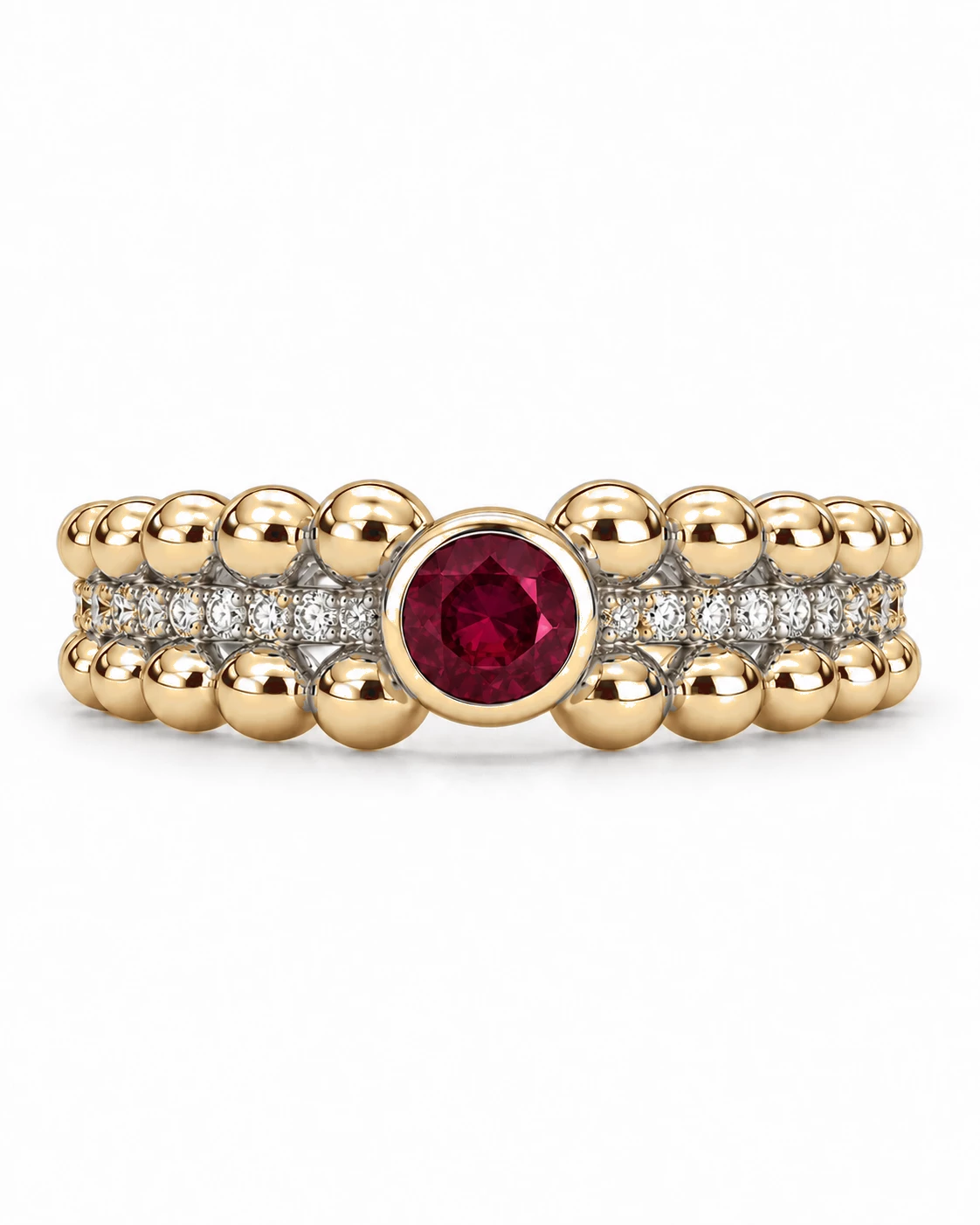 Bague Baiser Éternel Pierre Précieuse ronde 0,24 ct — vue 9