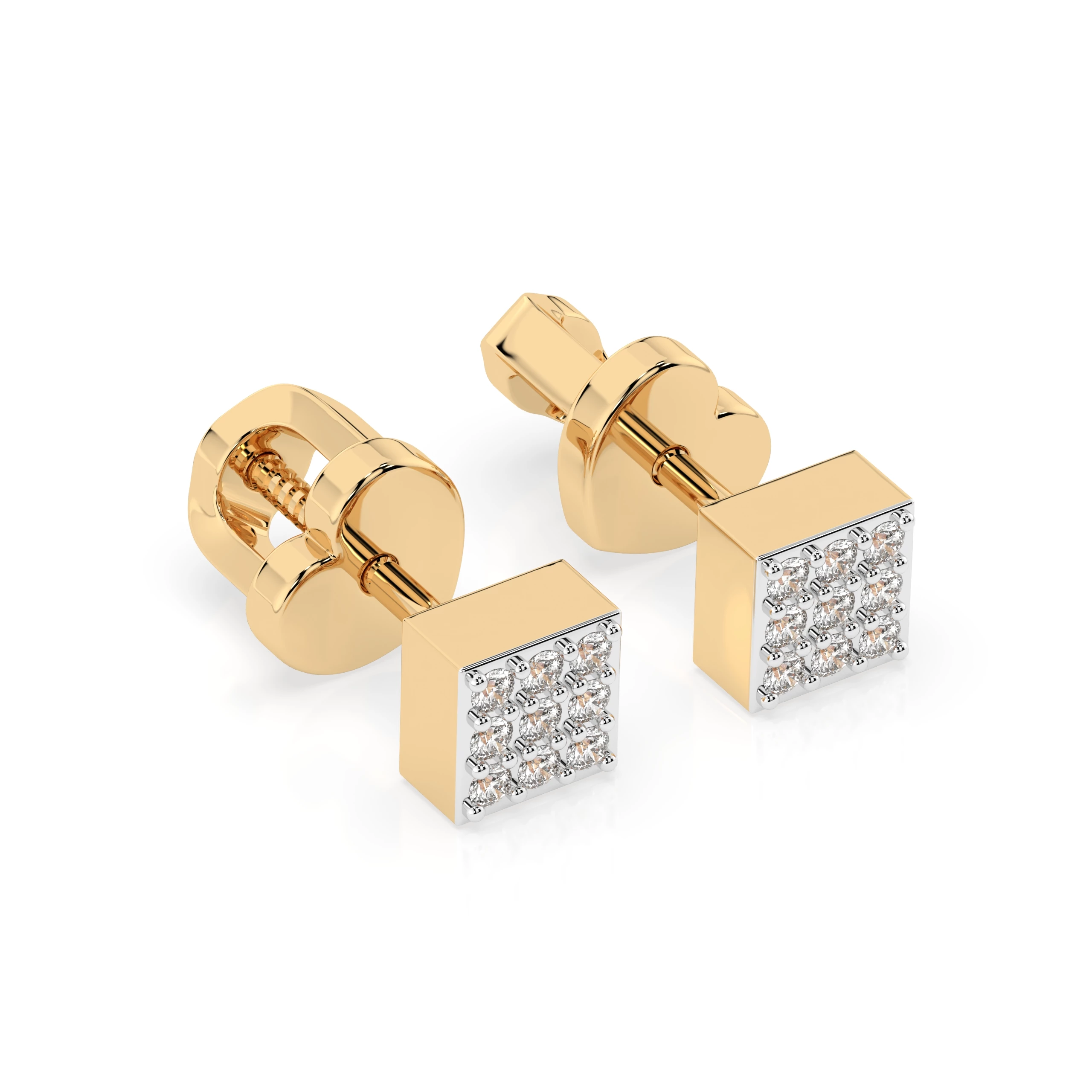 Boucles d'oreilles Astre Mystérieux Illusion ronde 0,11 ct — vue 5