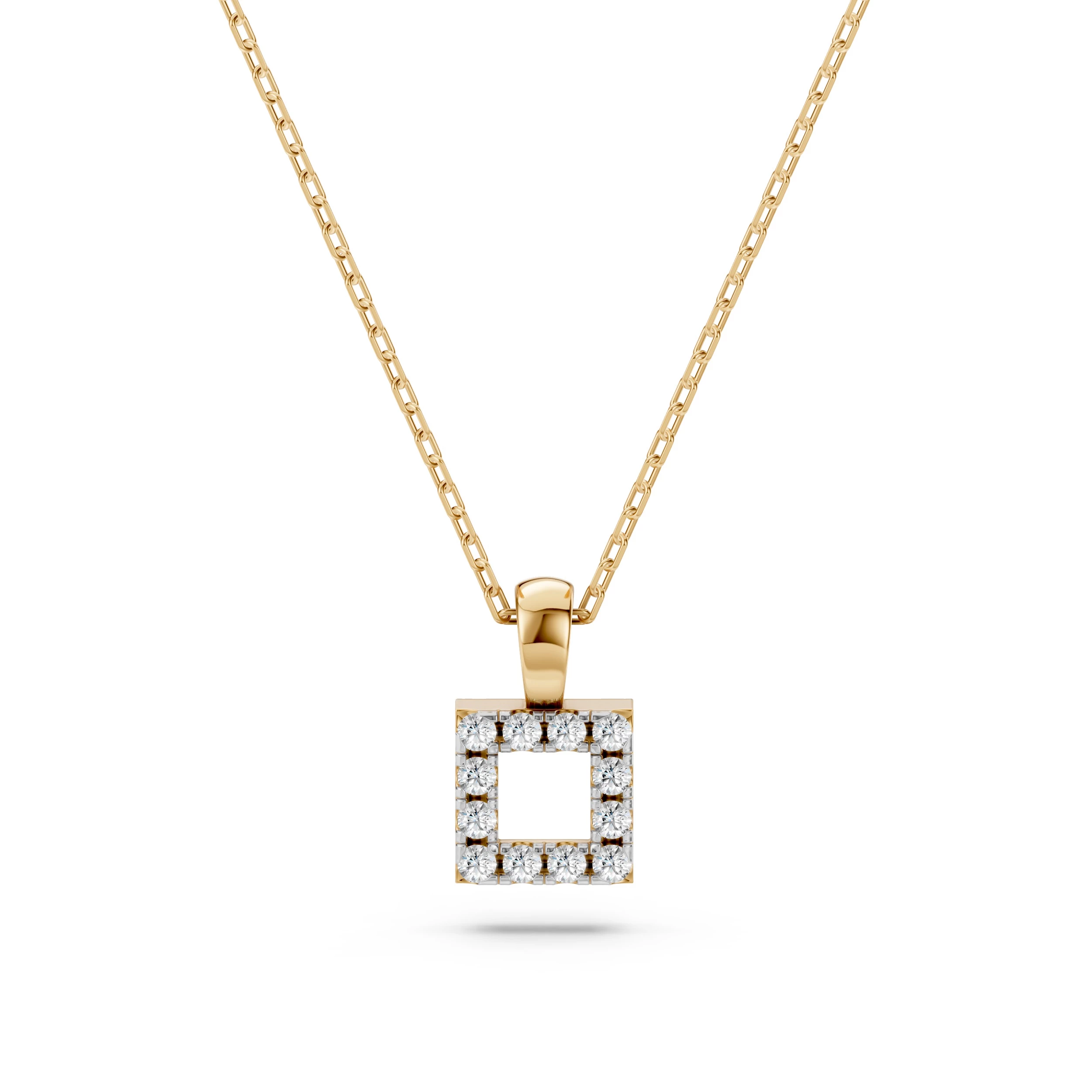 Collier Lueur Envoûtante Minimalisme ronde 0,06 ct — vue 4