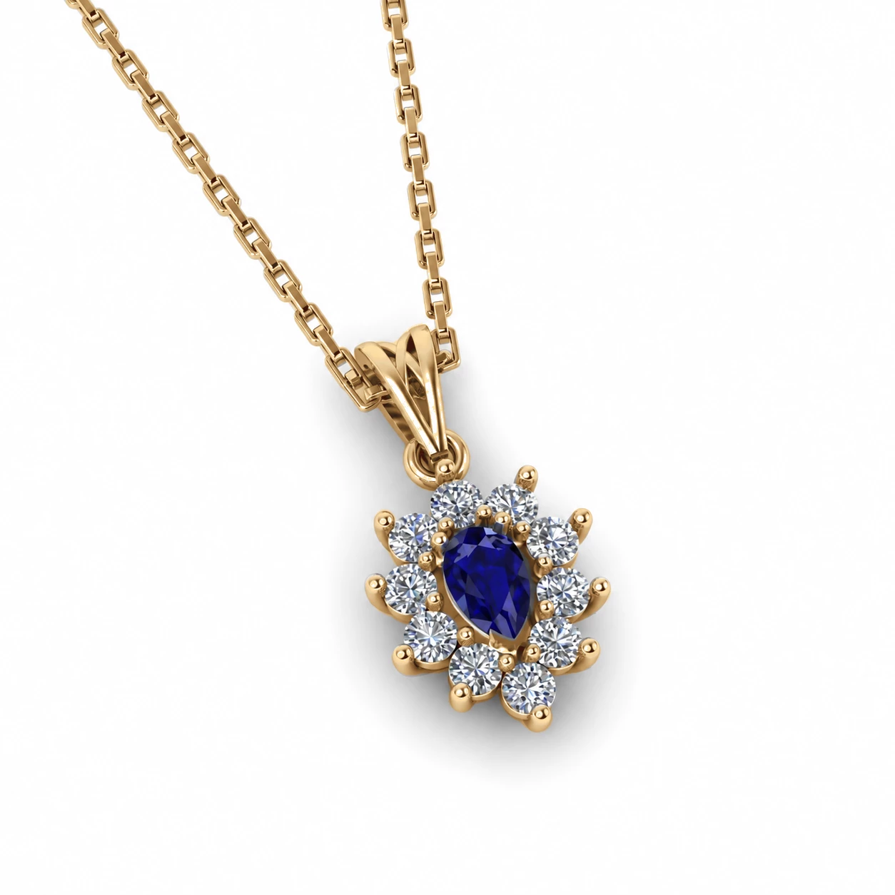 Collier Lumière Infinie Pierre Précieuse poire 0,23 ct — vue 9
