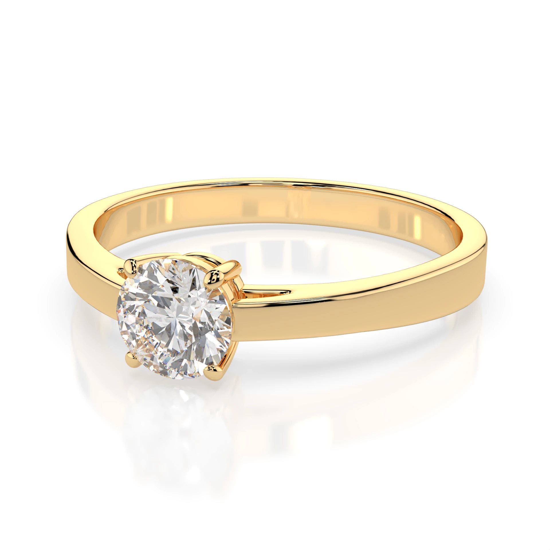 Bague Héritière des Rois Solitaire ronde 0,5 ct · 5,1 mm — vue 6