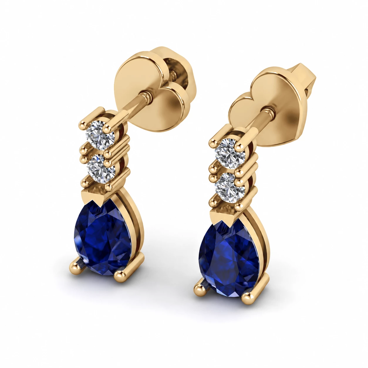 Boucles d'oreilles Crépuscule Argenté Pierre Précieuse 1 ct — vue 8