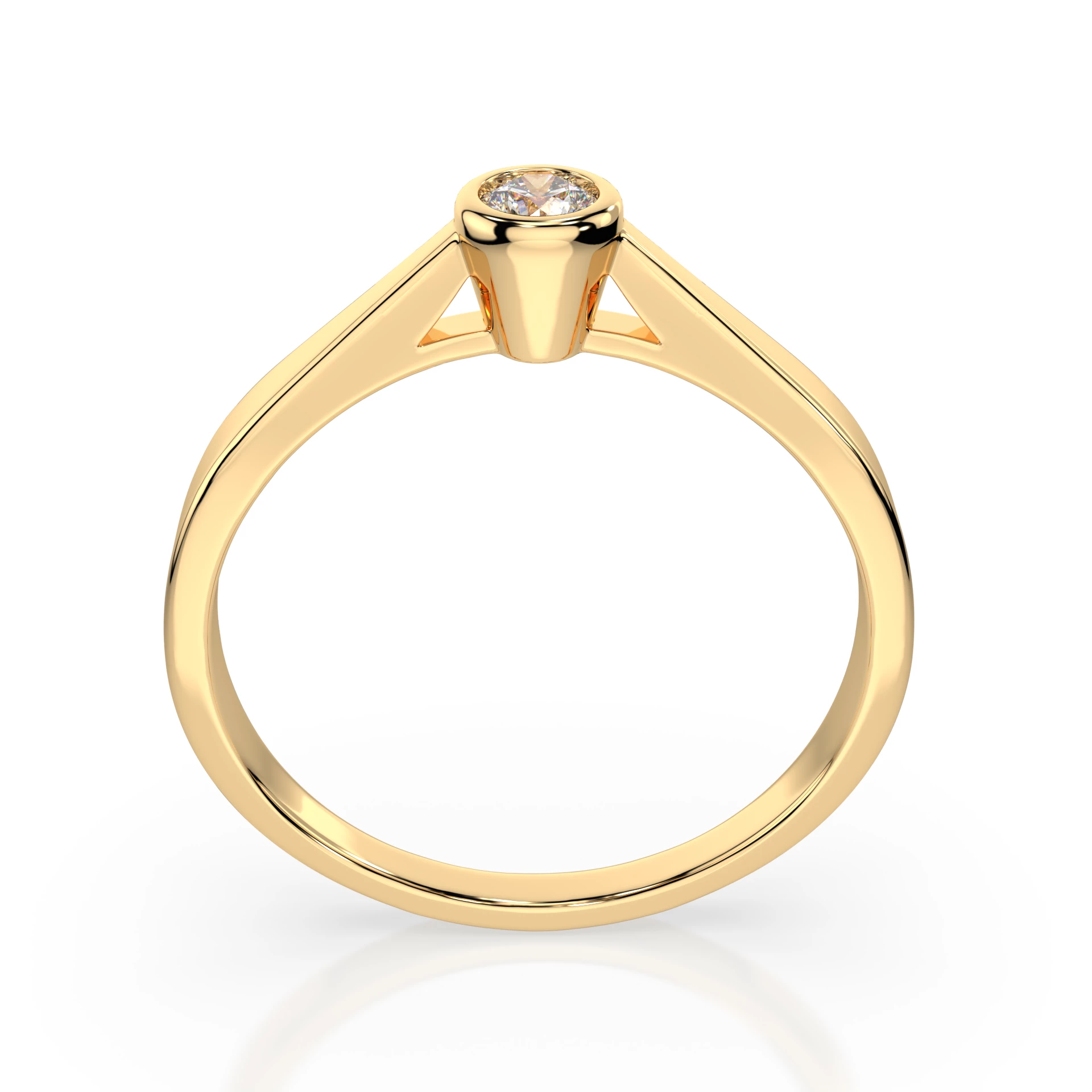 Bague Héritage Royal Solitaire ronde 0,15 ct · 3,4 mm — vue 5