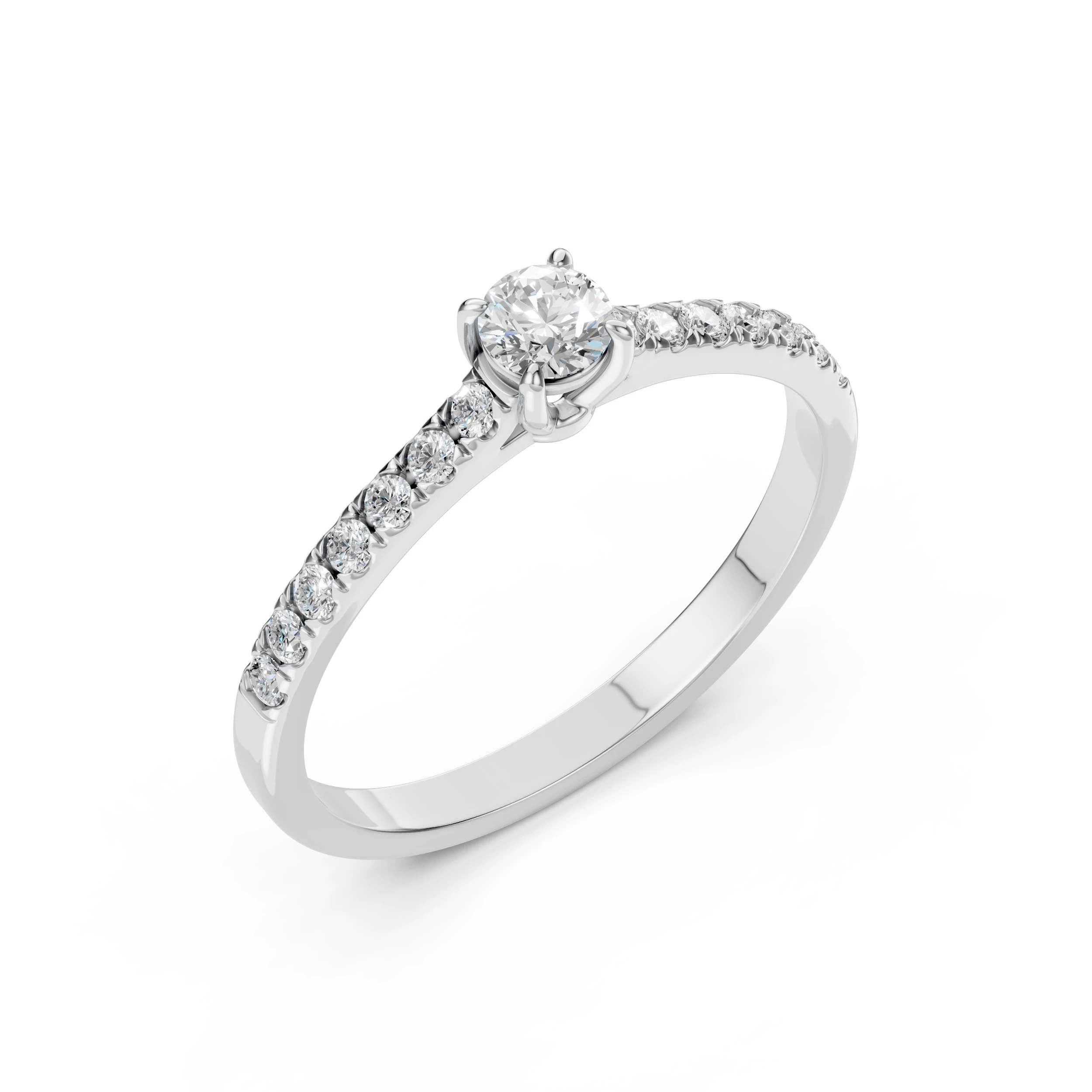 Bague Caresse Intemporelle Solitaire Éternité ronde 0,3 ct · 4,2 mm — vue 1