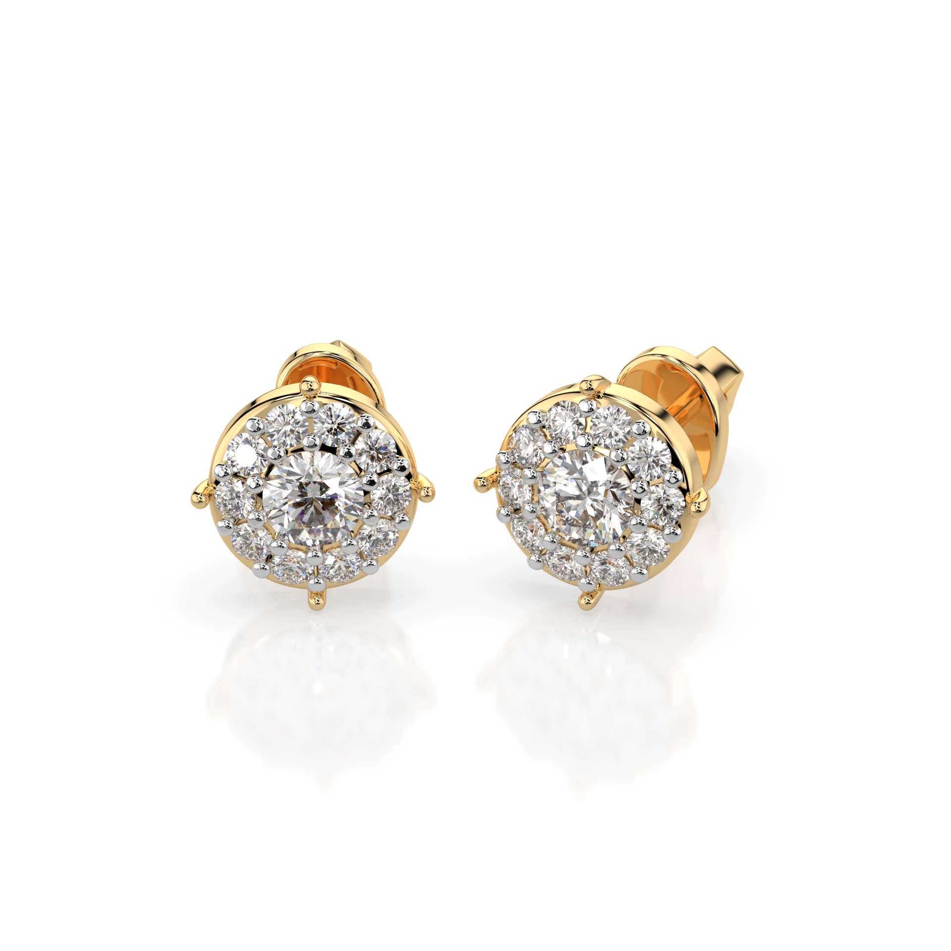 Boucles d'oreilles Lien Intemporel Solitaire Éternité ronde 0,3 ct · 3,4 mm — vue 4