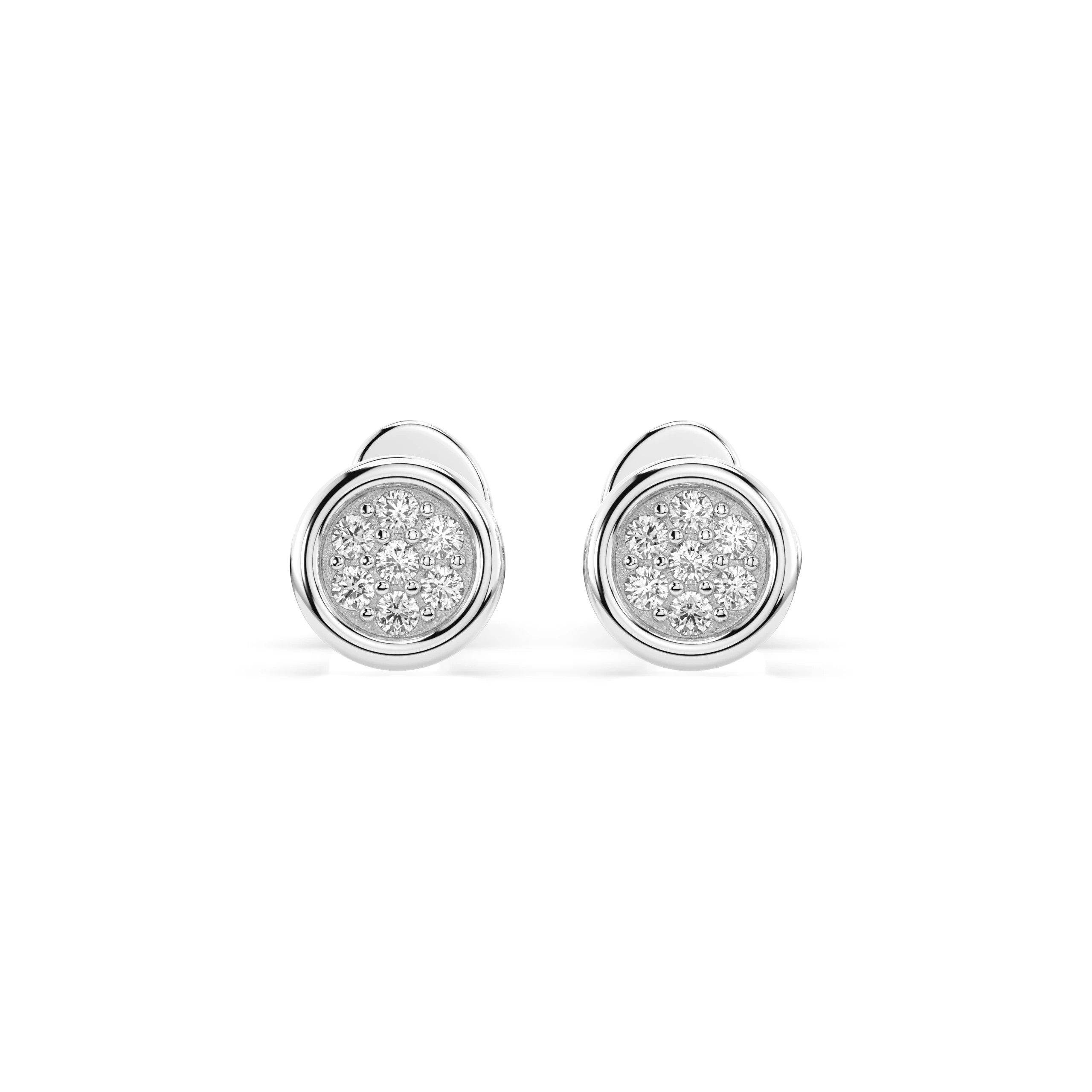 Boucles d'oreilles Étoile Mystérieuse Illusion ronde 0,08 ct — vue 1