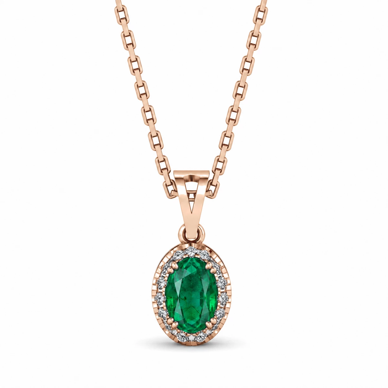 Collier Trône Impérial Pierre Précieuse ovale 0,42 ct — vue 1