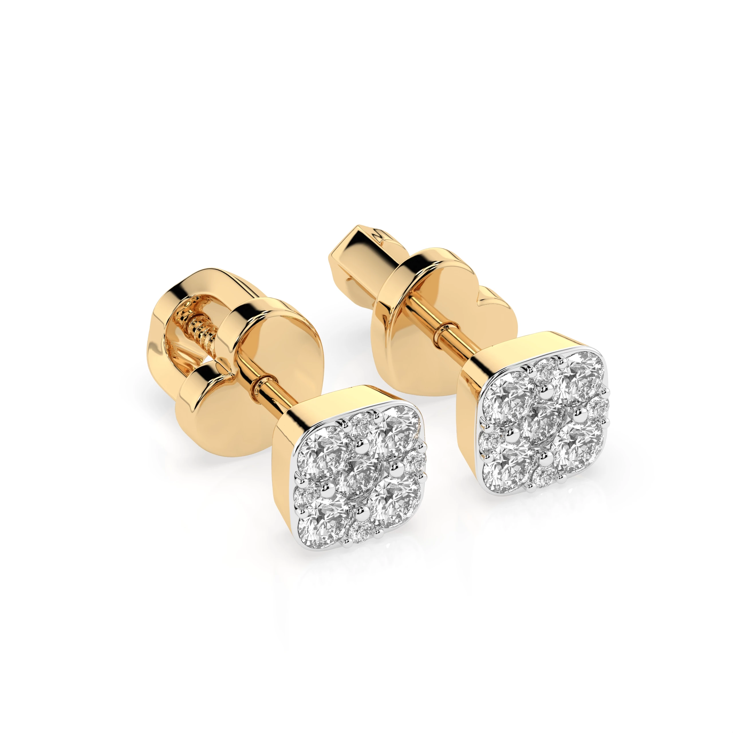 Boucles d'oreilles Reflet Impérial Illusion ronde 0,06 ct — vue 5